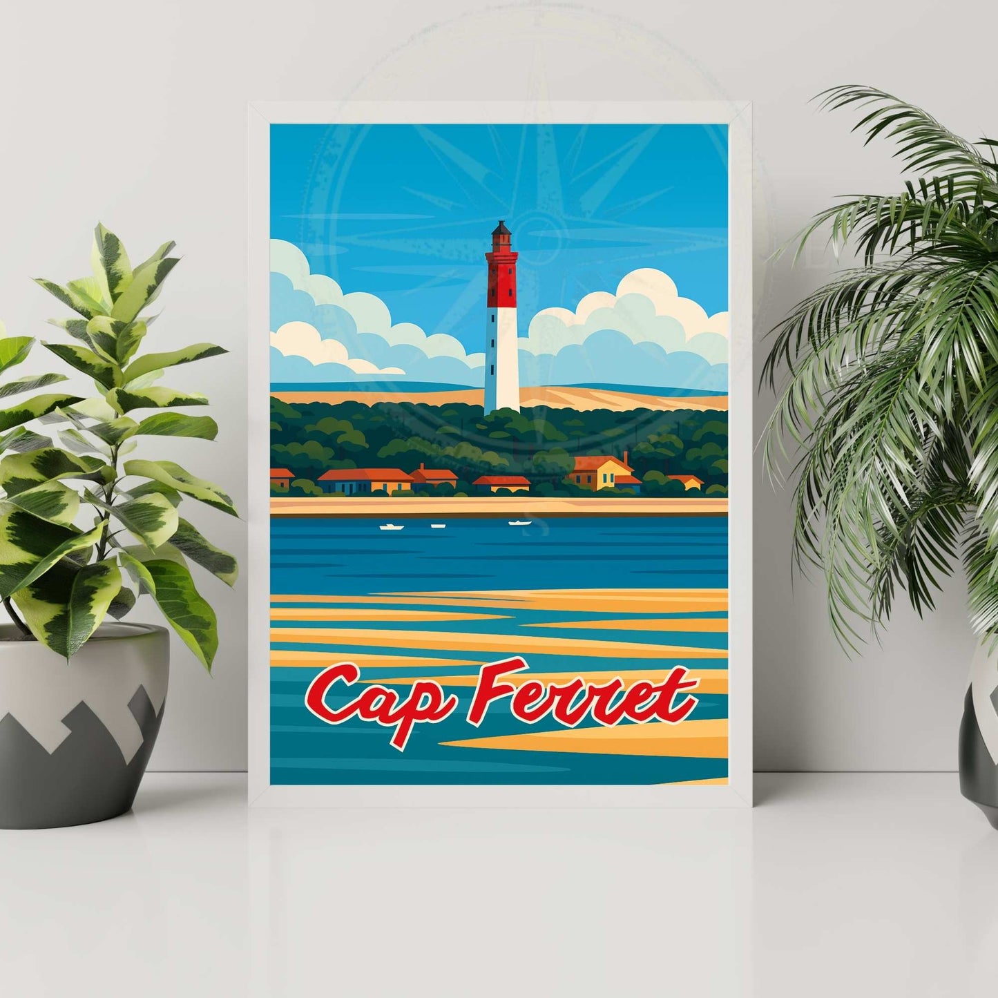Affiche Cap Ferret | Phare de Cap Ferret | Affiche France