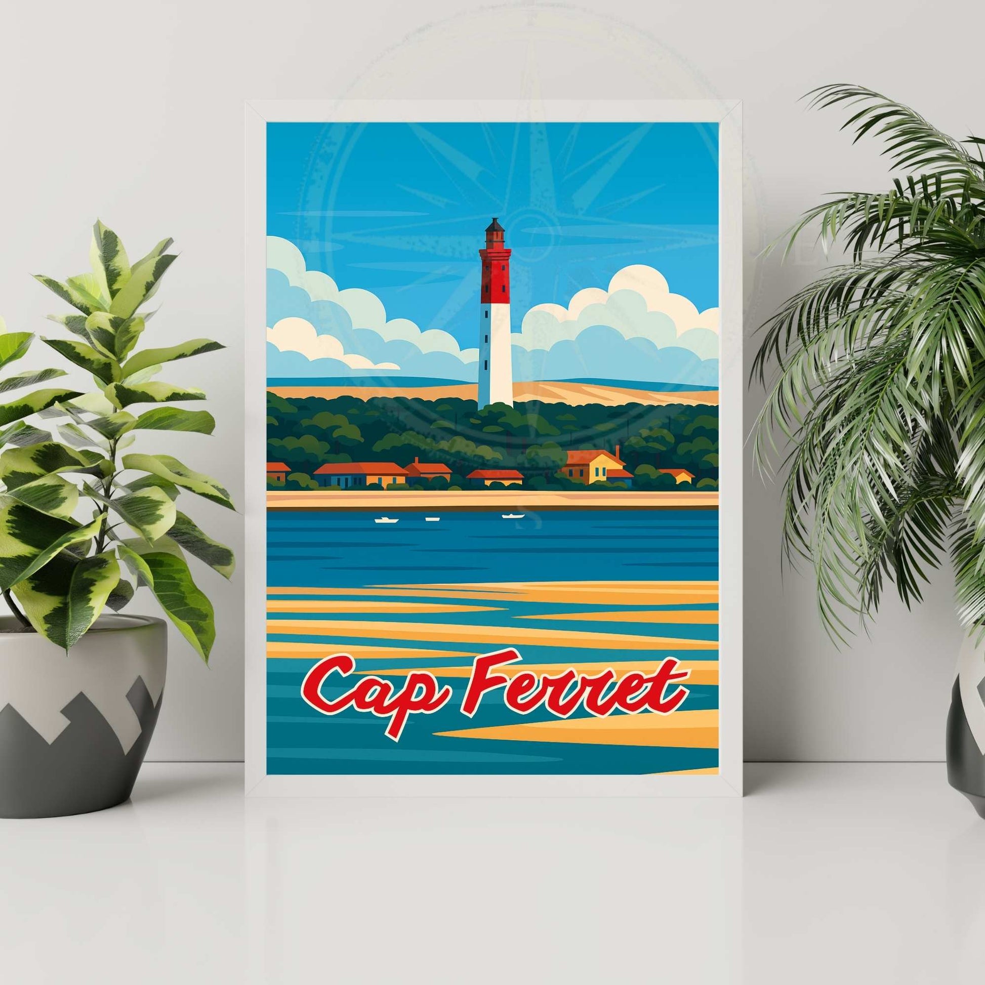 Affiche Cap Ferret | Phare de  Cap Ferret | Affiche France