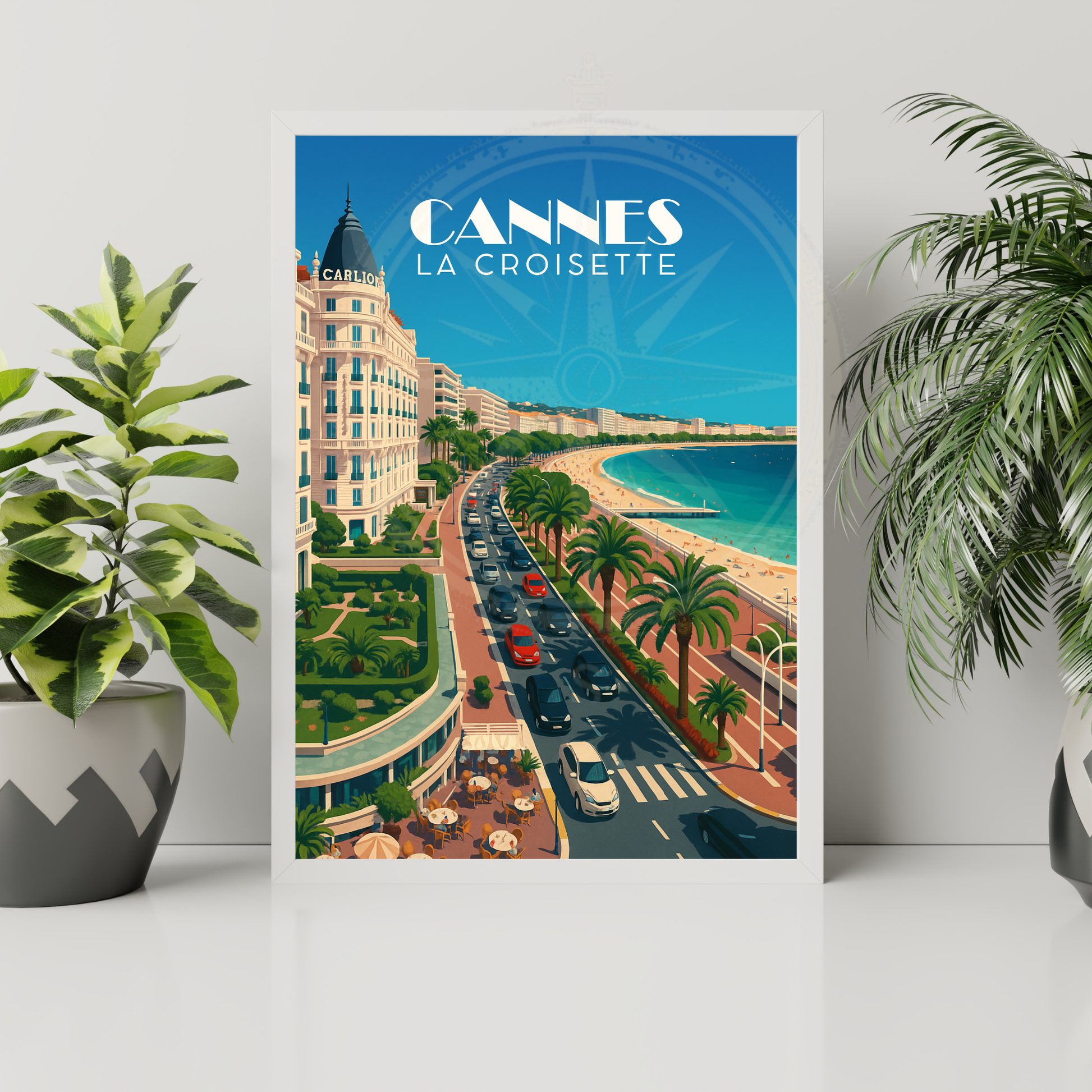 Affiche Cannes | La Croisette | Affiche de voyage France