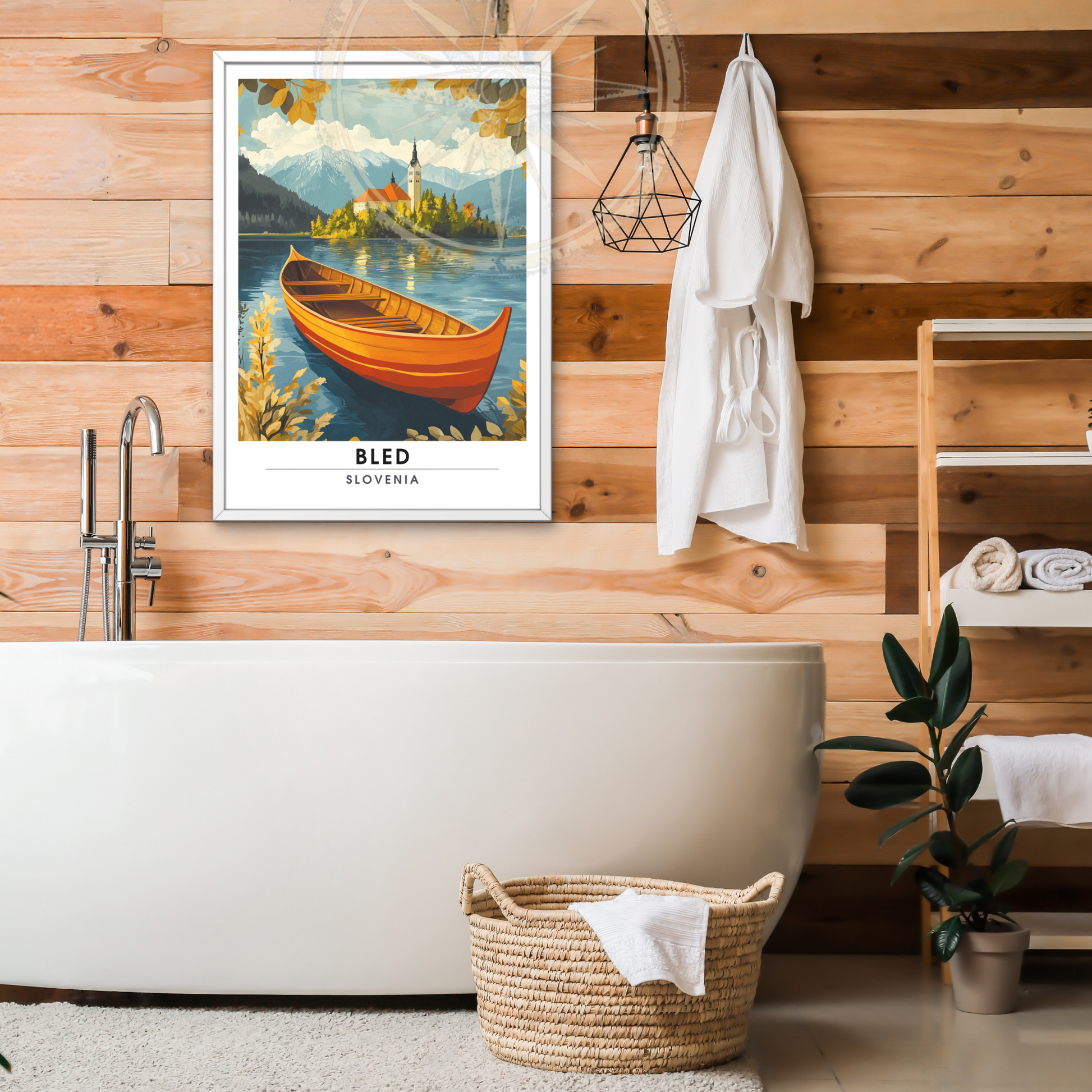 Affiche Bled | Impression de voyage Slovénie | Affiche Slovénie