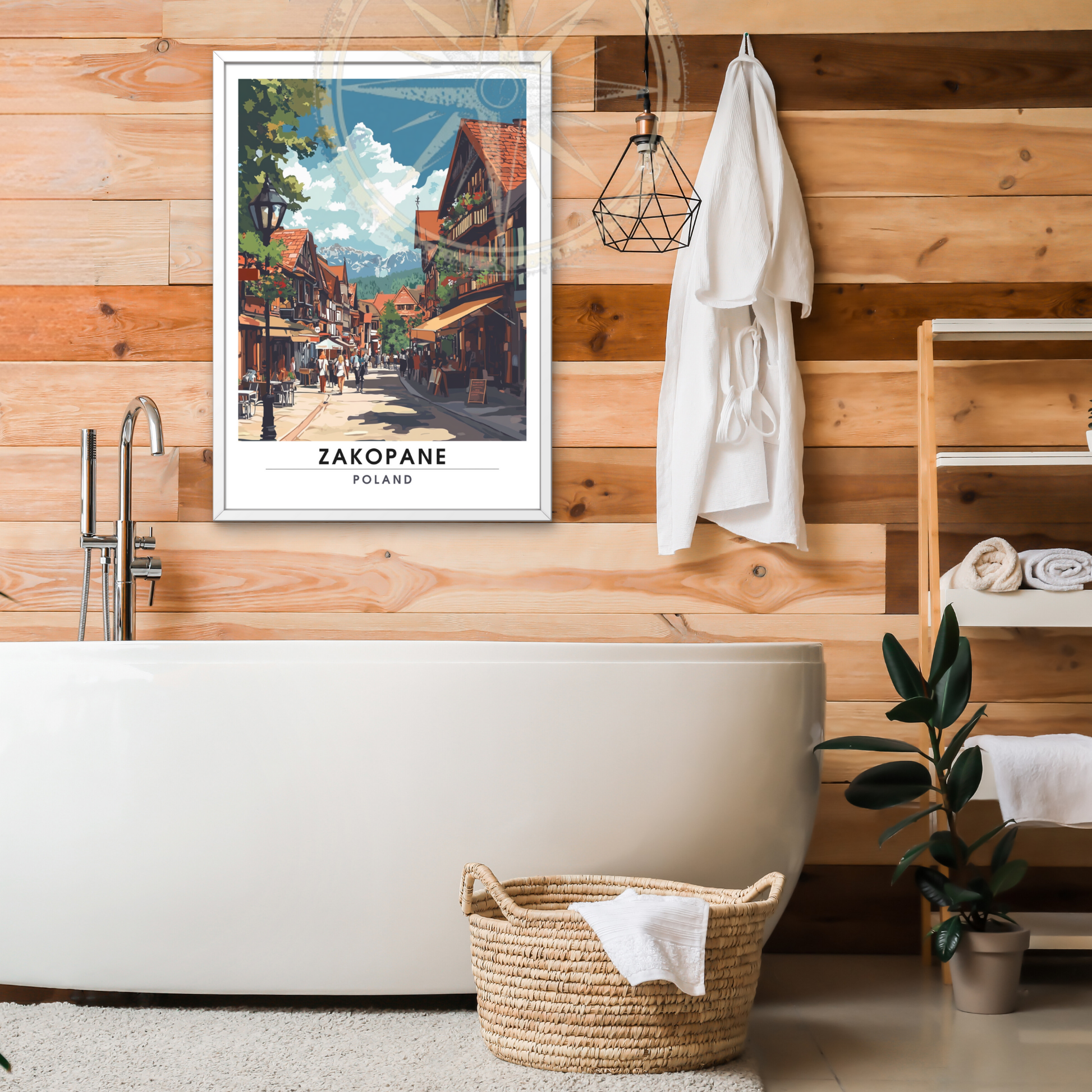 Affiche Zakopane | Poster de voyage Pologne | Affiche Pologne