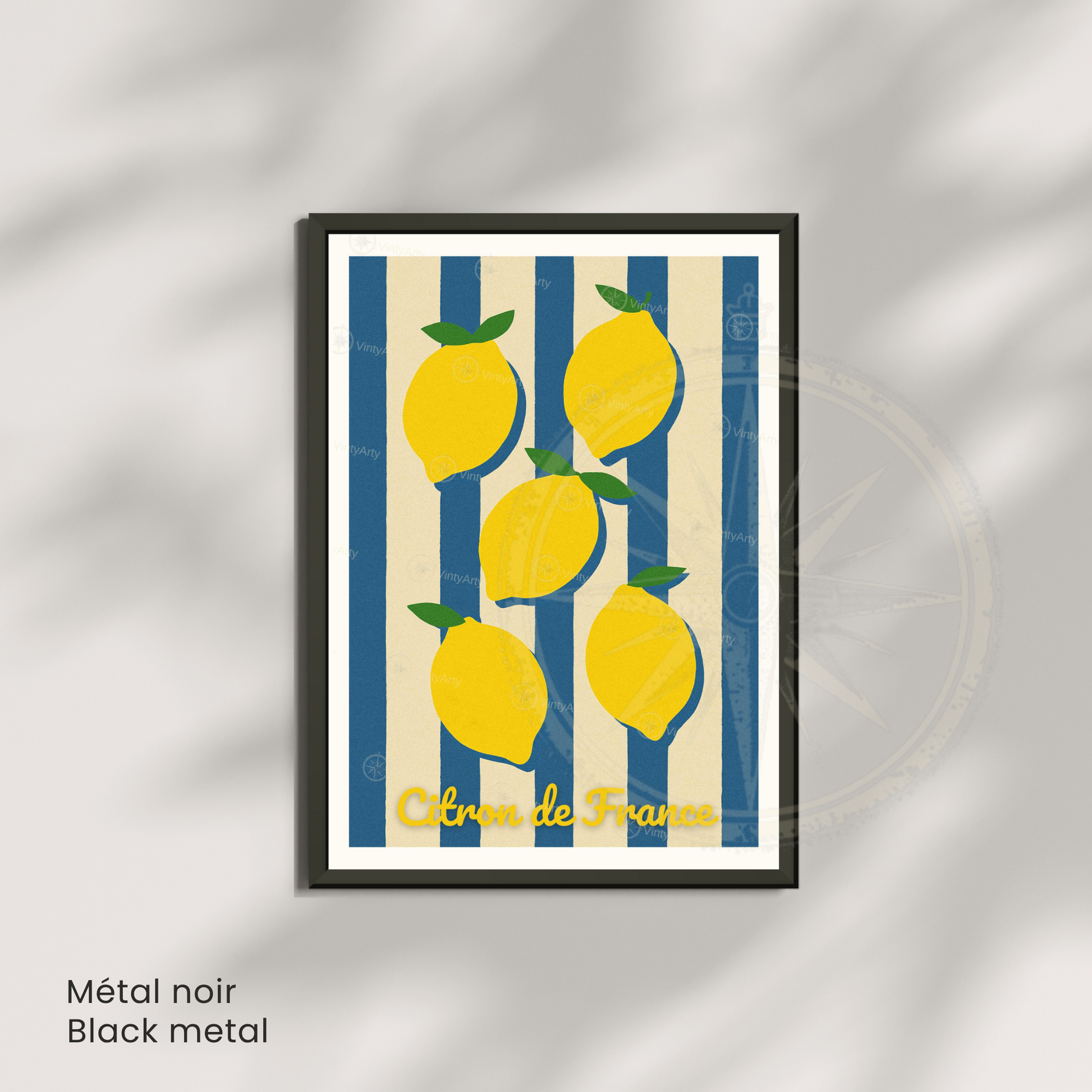 Affiche Paris | Art décoratif citron | Affiche France