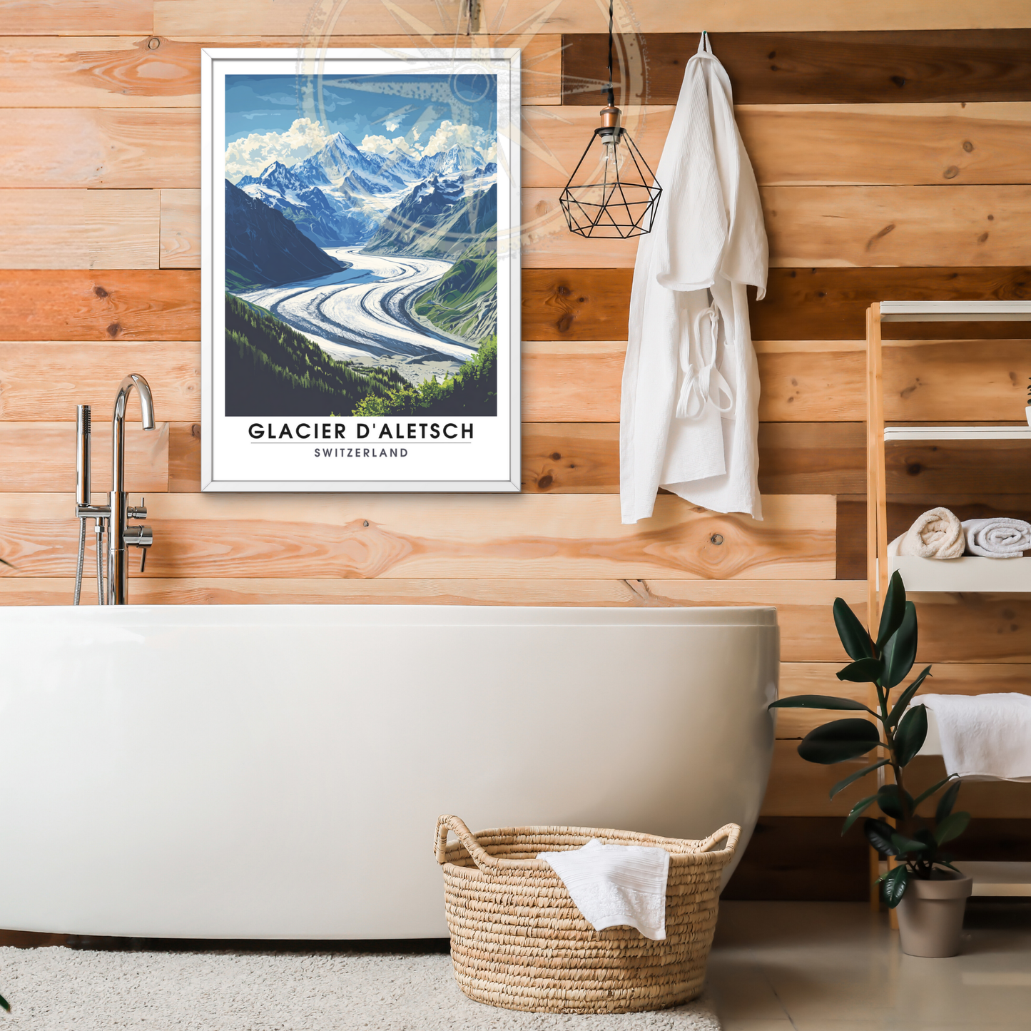 Affiche Glacier d'Aletsch | Poster de voyage Suisse | Affiche Suisse