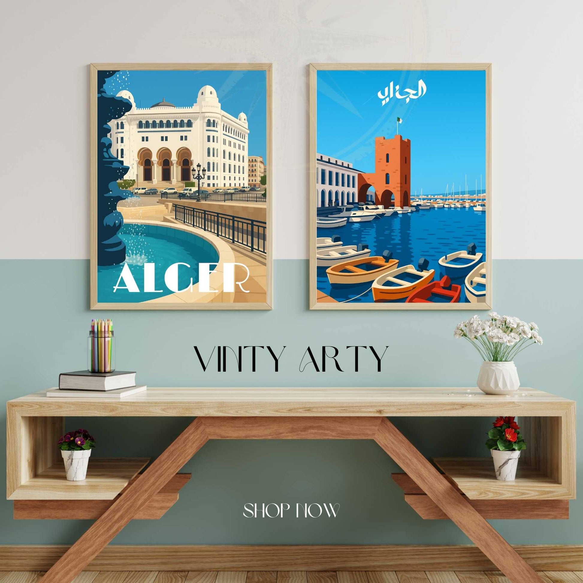 Affiche Alger | impression Alger | Sidi Fredj | Affiche Algérie