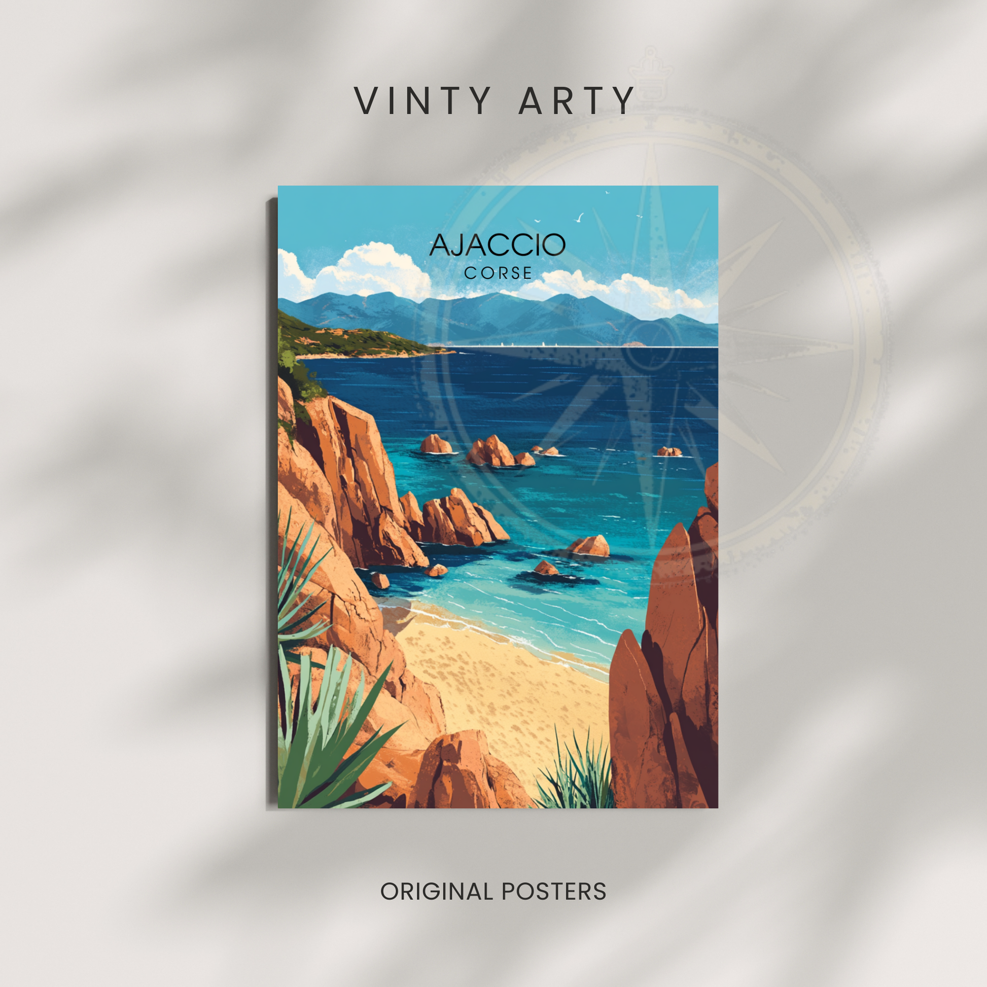 Affiche Ajaccio | Impression Corse | Affiche Corse