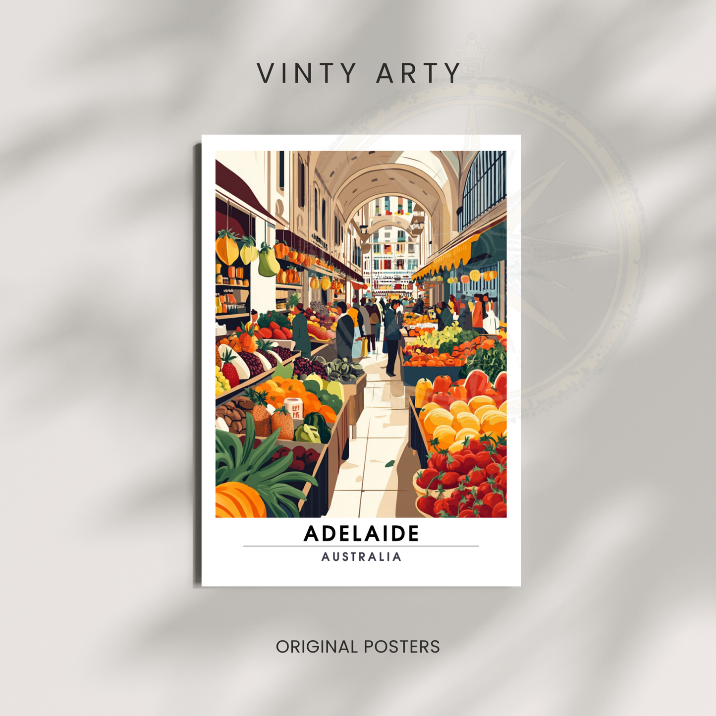 Affiche Adélaïde | Poster de voyage Australie | Affiche Australie