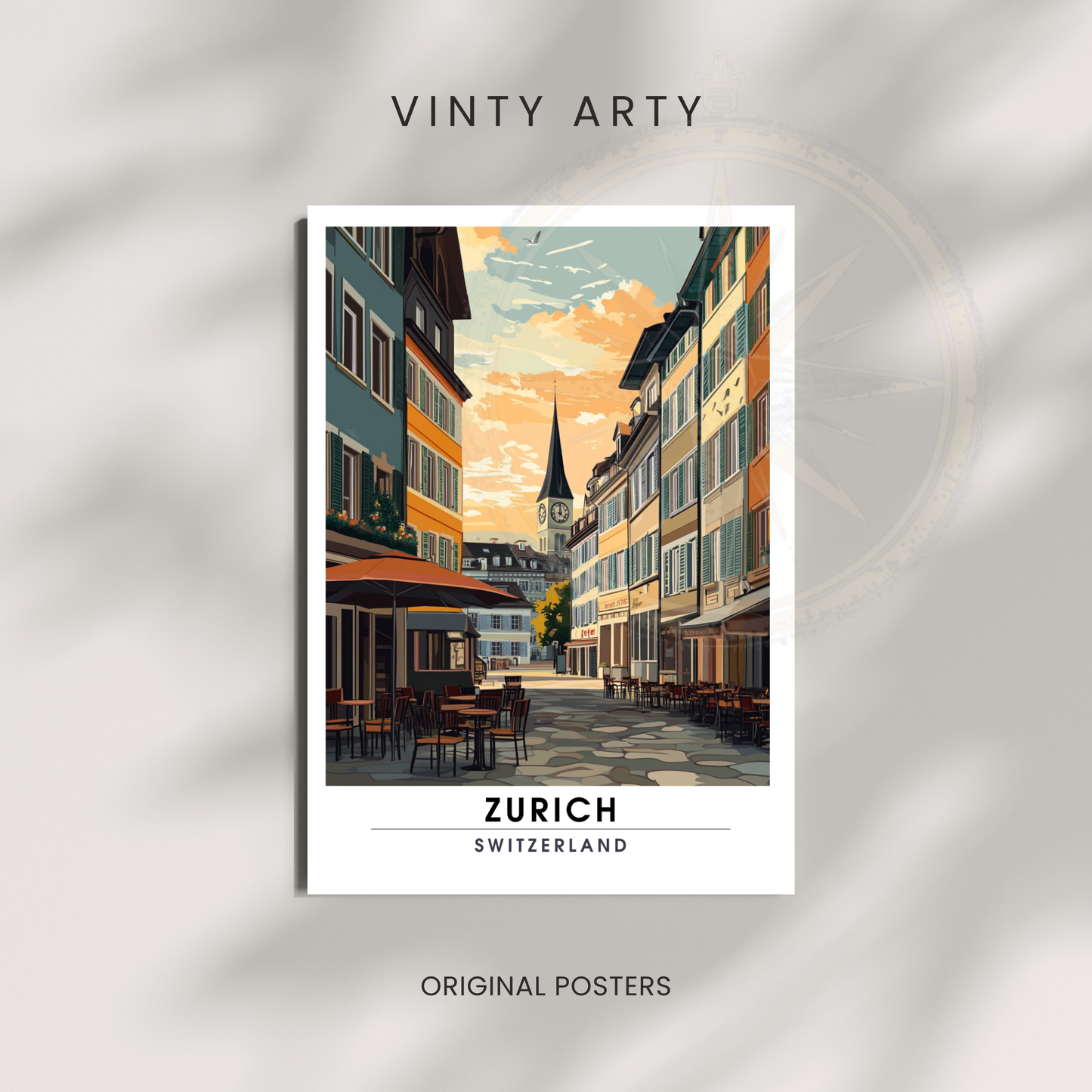 Affiche Zurich | Poster Murale Suisse | Affiche Suisse
