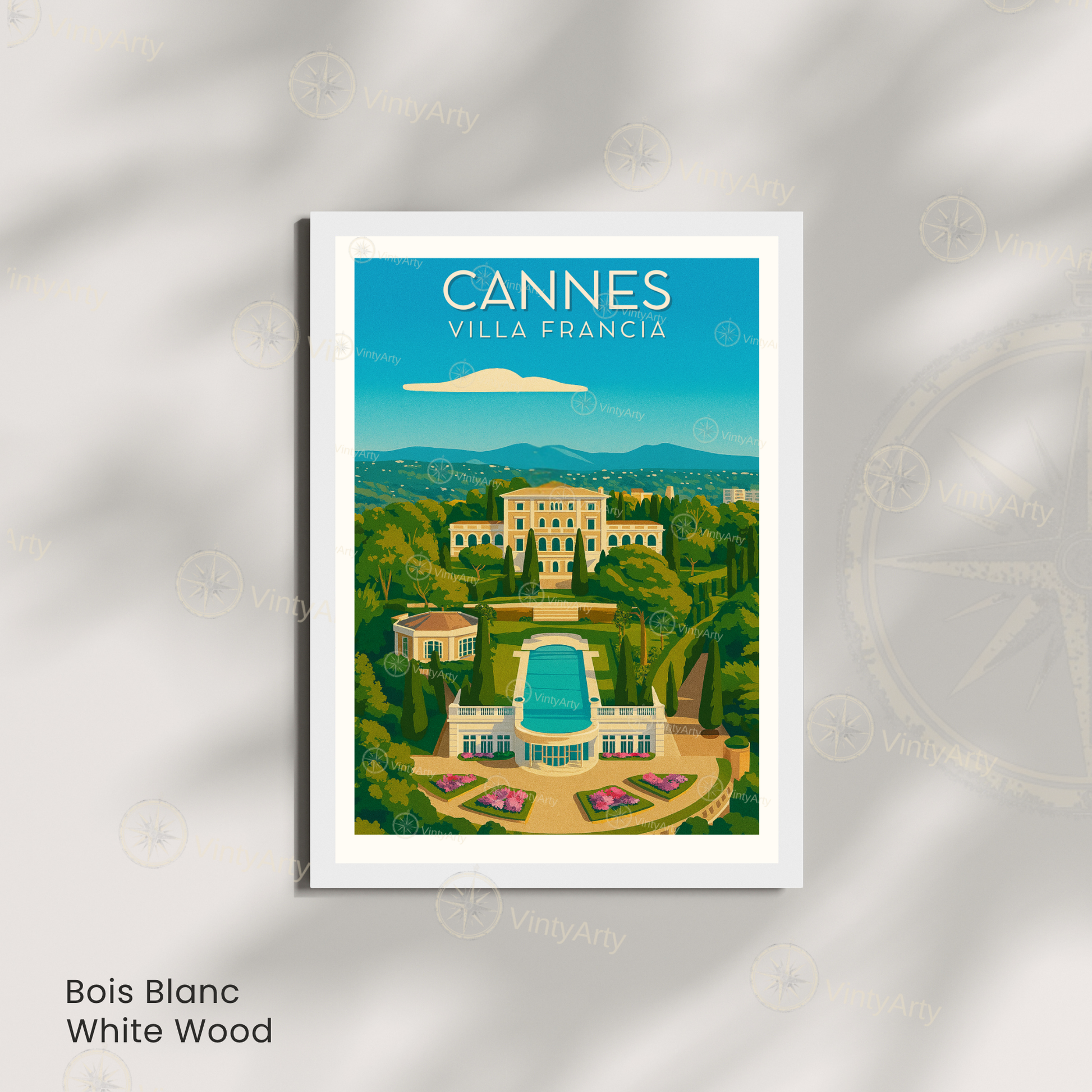 Affiche Cannes | Poster Villa Francia | Affiche France