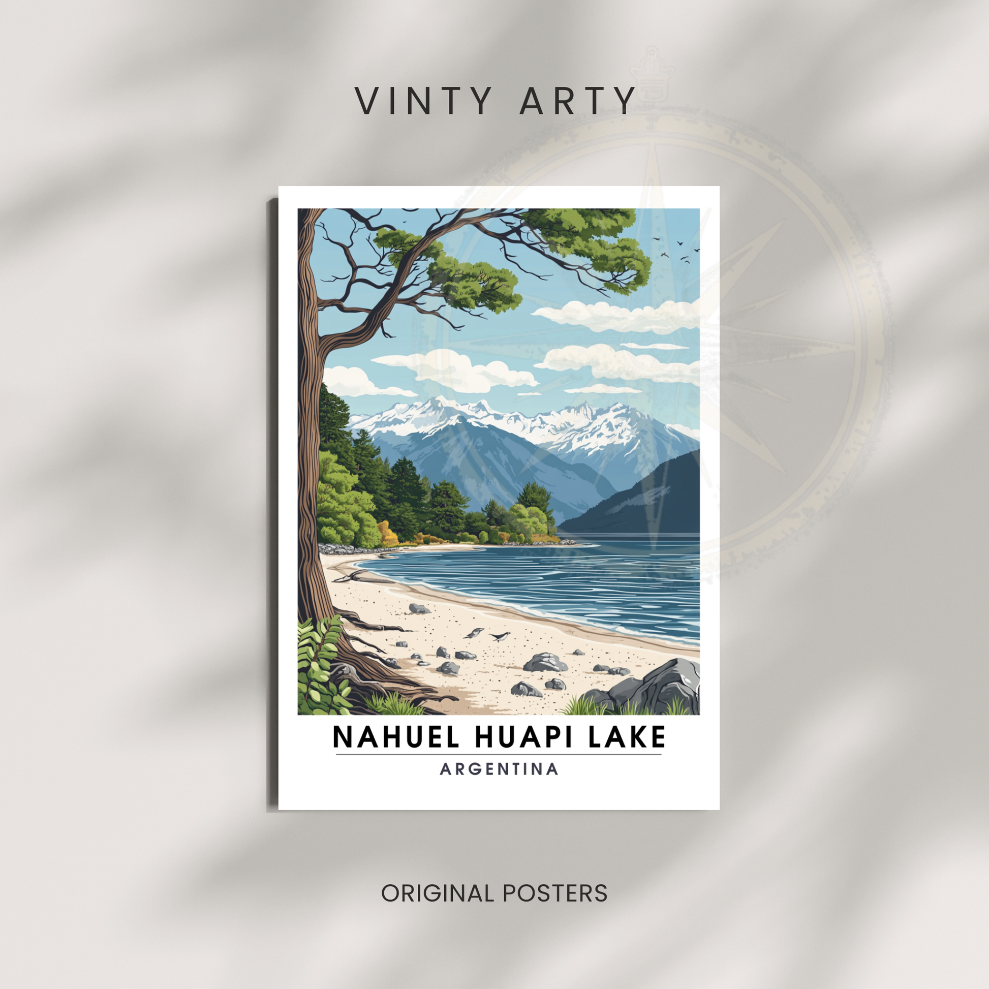 Affiche Lac Nahuel Huapi | Impression Argentine | Affiche Lac