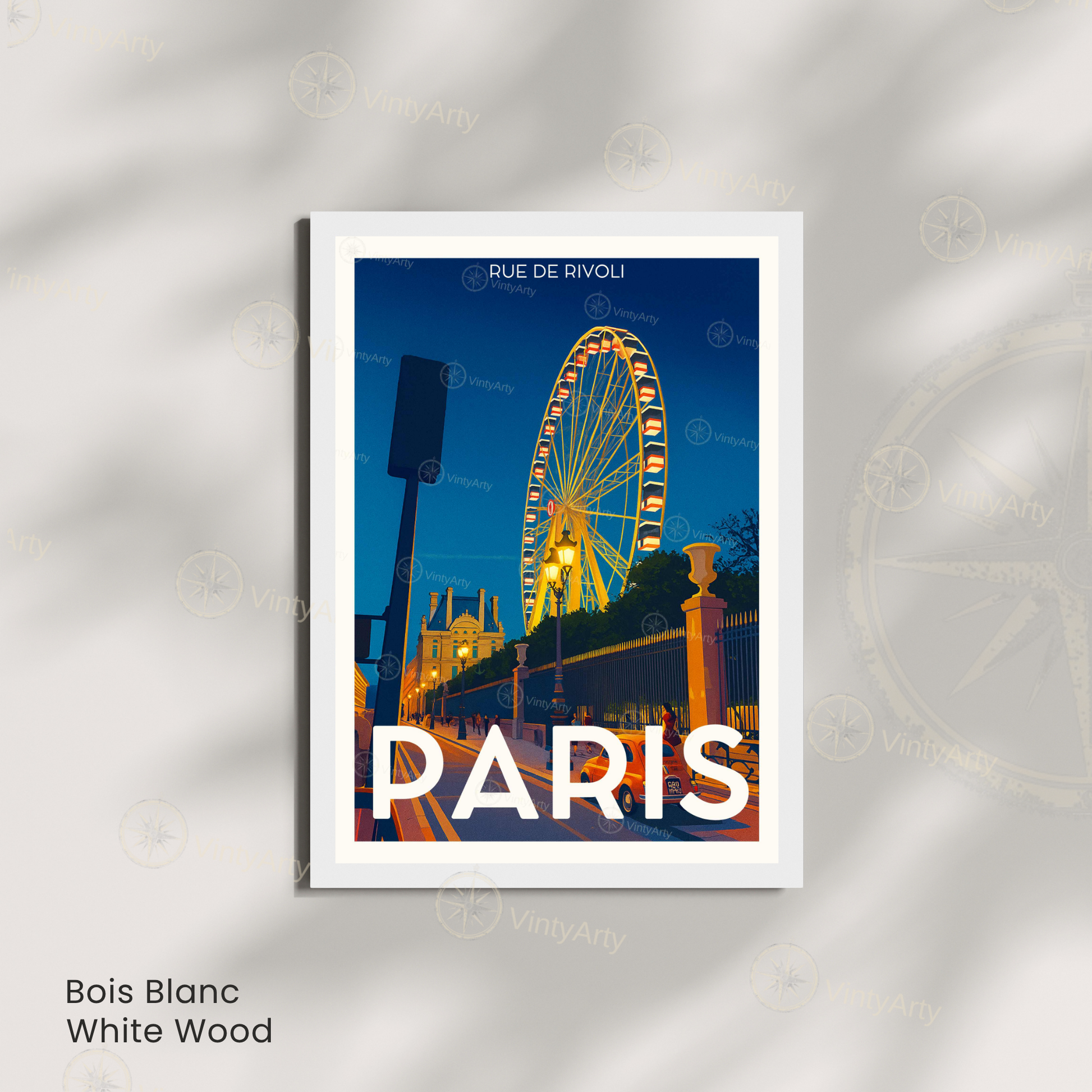 Affiche Paris | Poster Rue de Rivoli | Affiche France