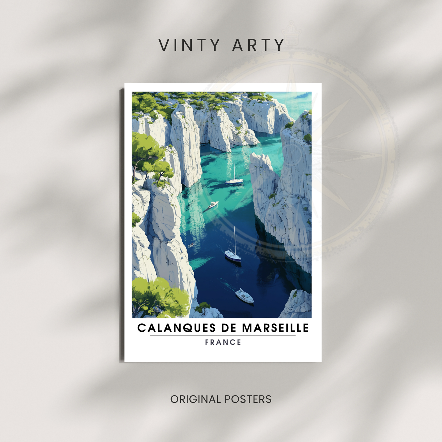 Impression France | Affiche Calanques de Marseille| Impression Calanques de Marseille
