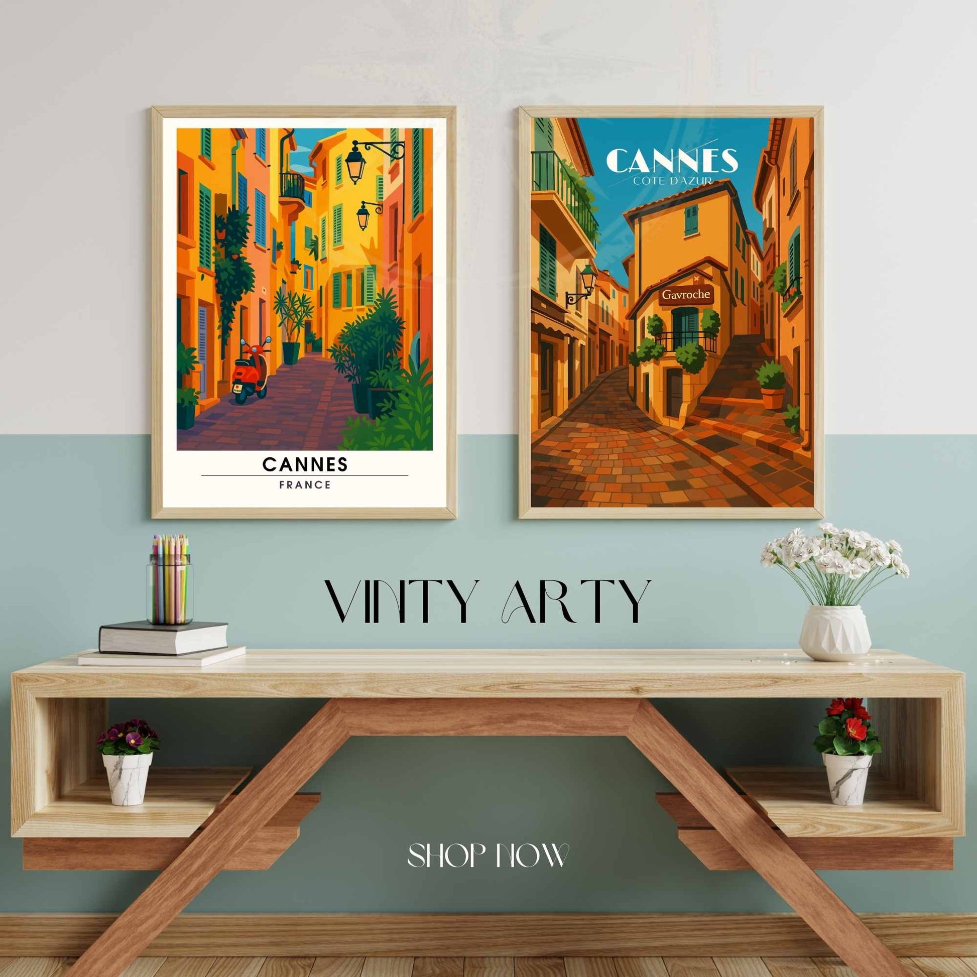 Affiche Cannes | Impression Cannes | Affiche de voyage France