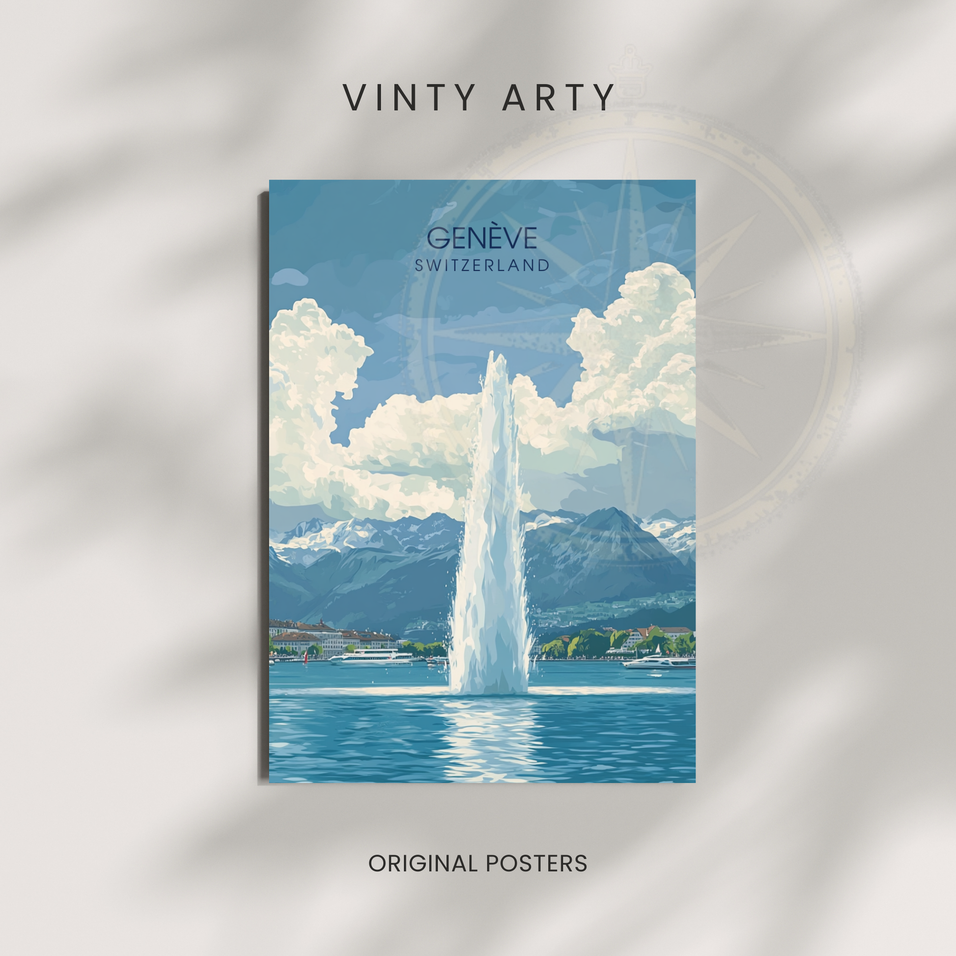 Affiche Genève | Poster illustré Suisse | Affiche Suisse