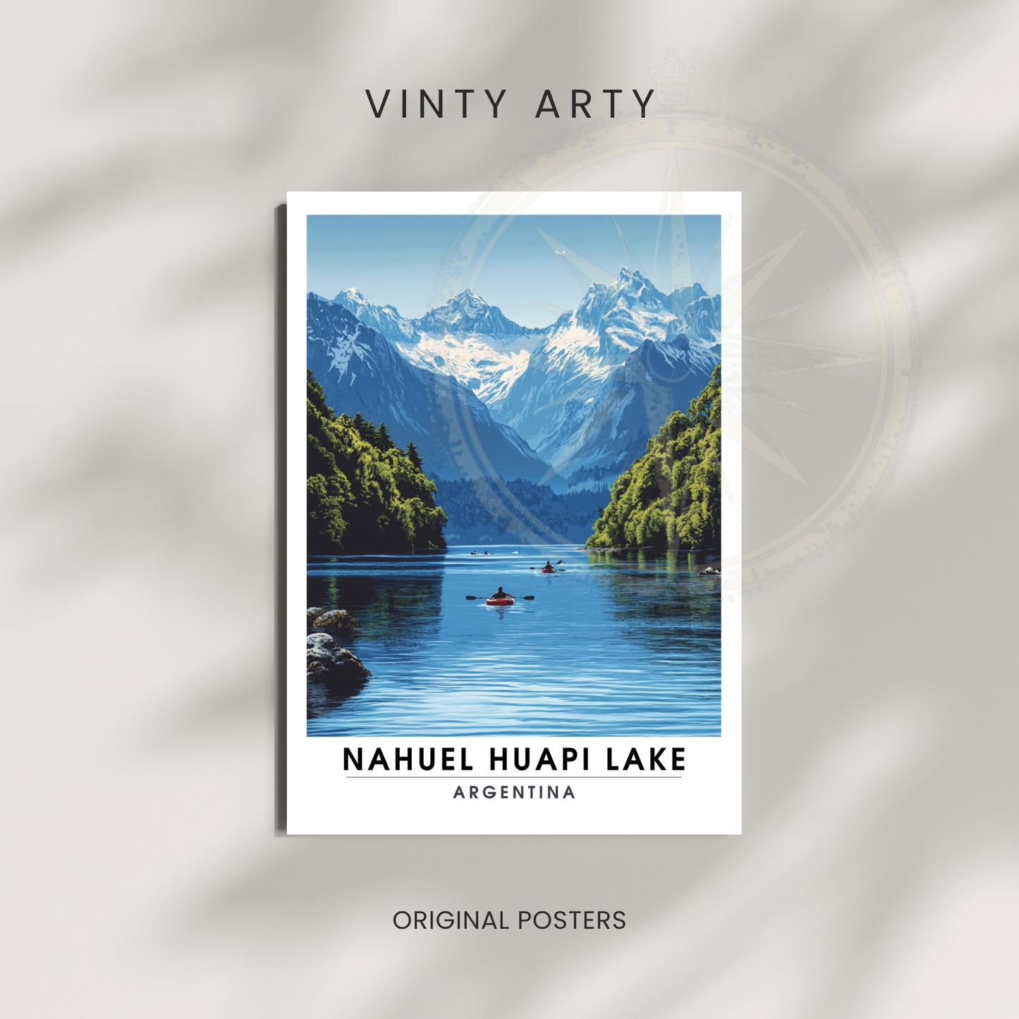 Affiche Lac Nahuel Huapi | Impression de voyage Argentine | Affiche Lac