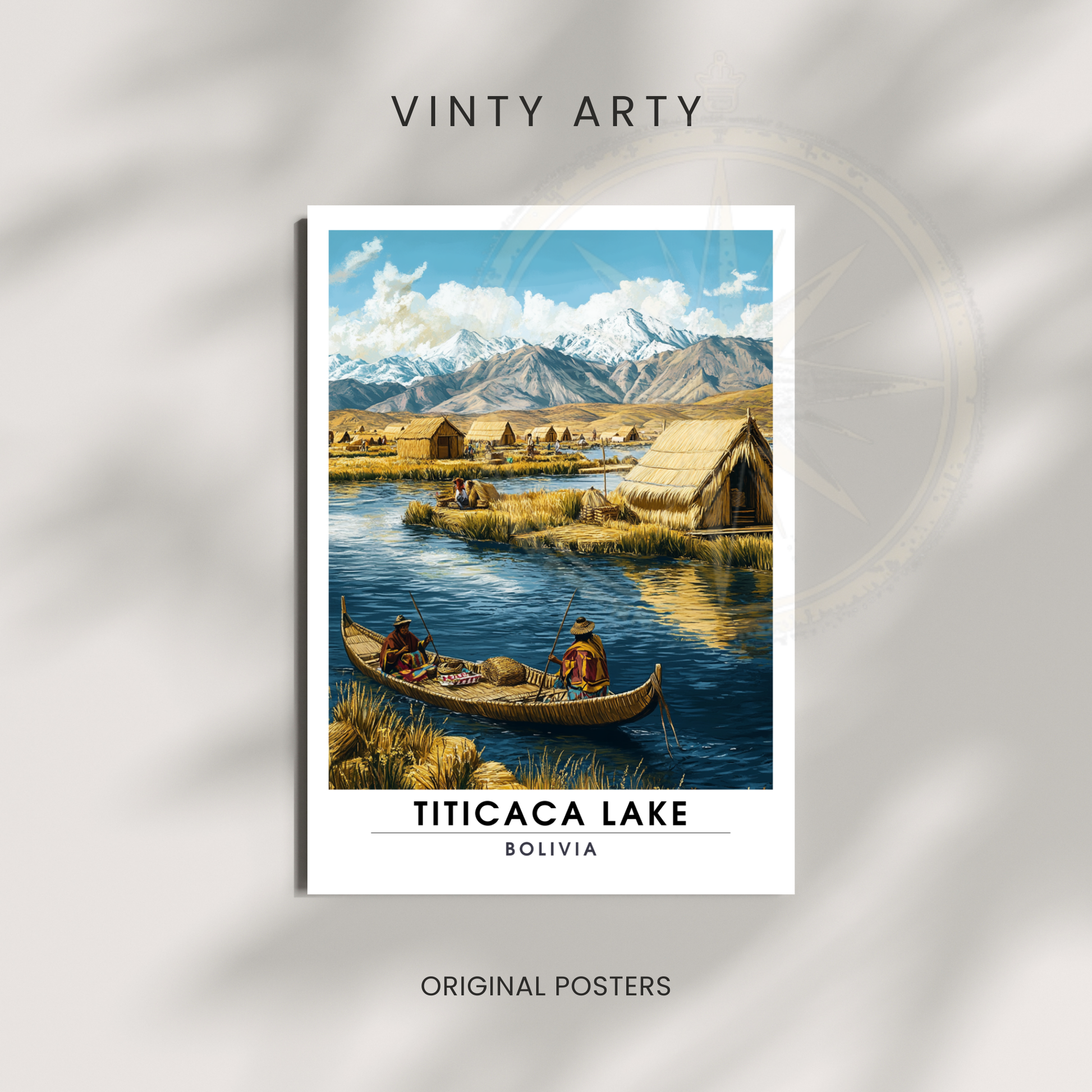 Affiche Lac Titicaca | Impression Bolivie | Affiche Lac