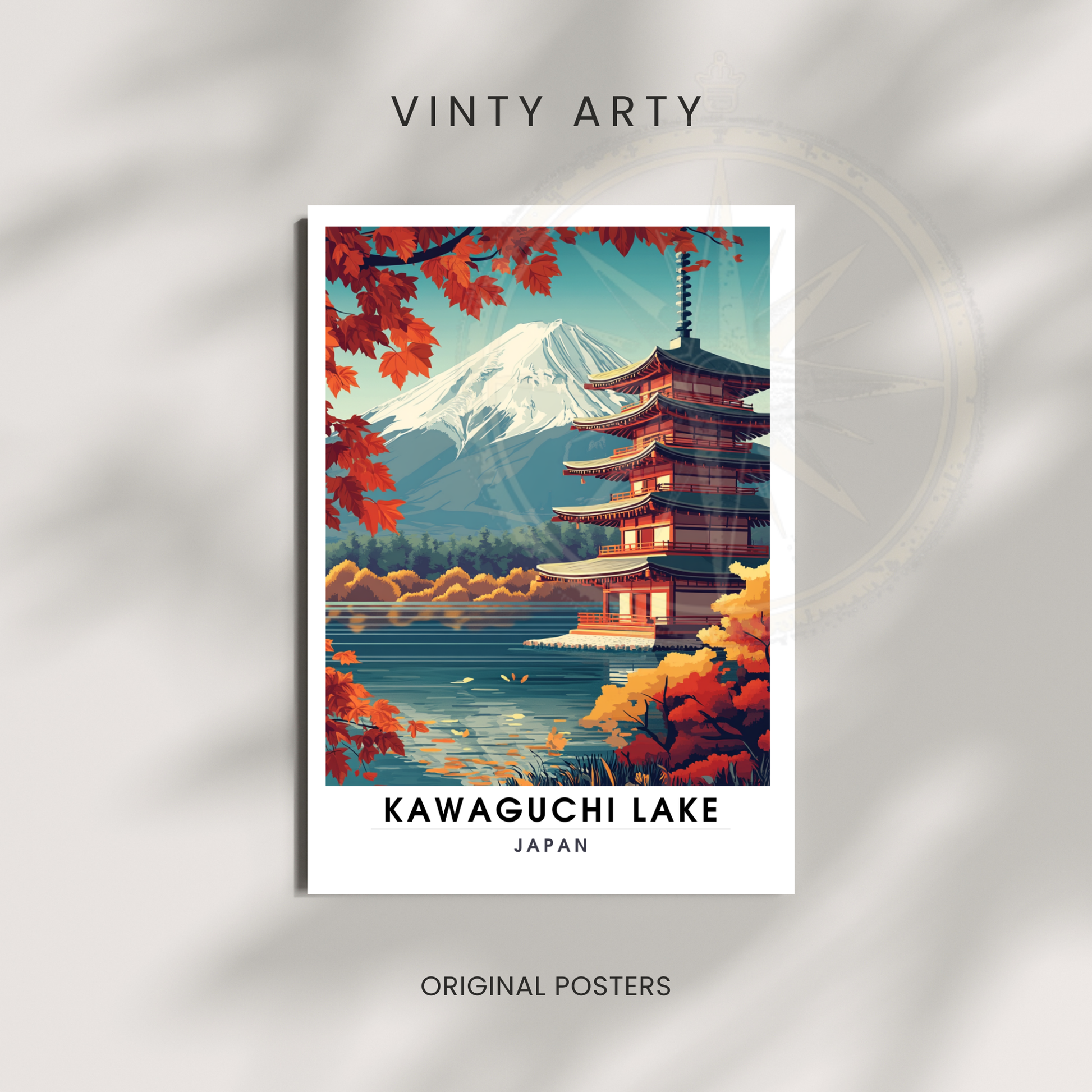 Affiche Kawaguchi Lake| Impression Japan | Affiche Lake