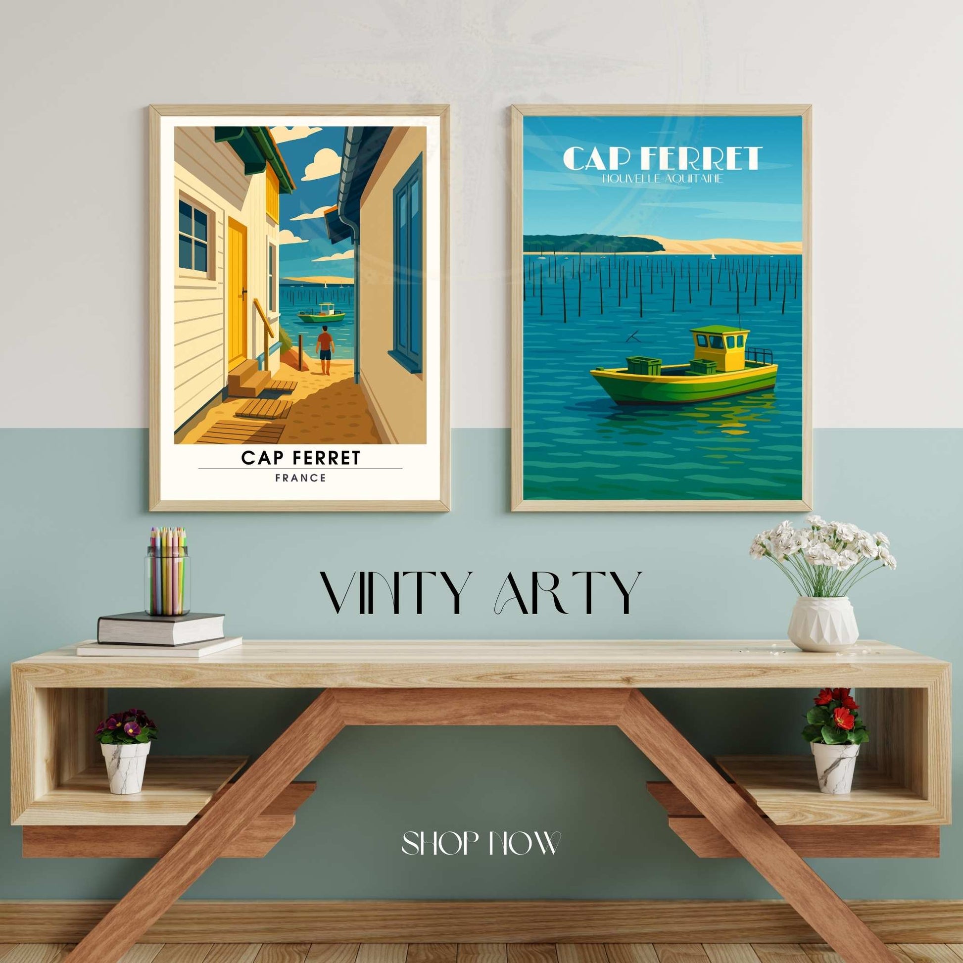 Affiche Cap Ferret | Poster Cap Ferret | Affiche de voyage France