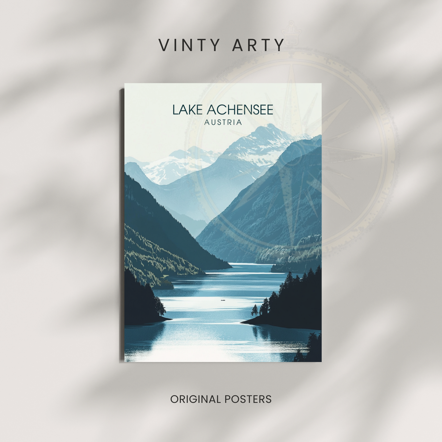 Affiche Lac Achensee | Impression de voyage Autriche | Affiche Lac