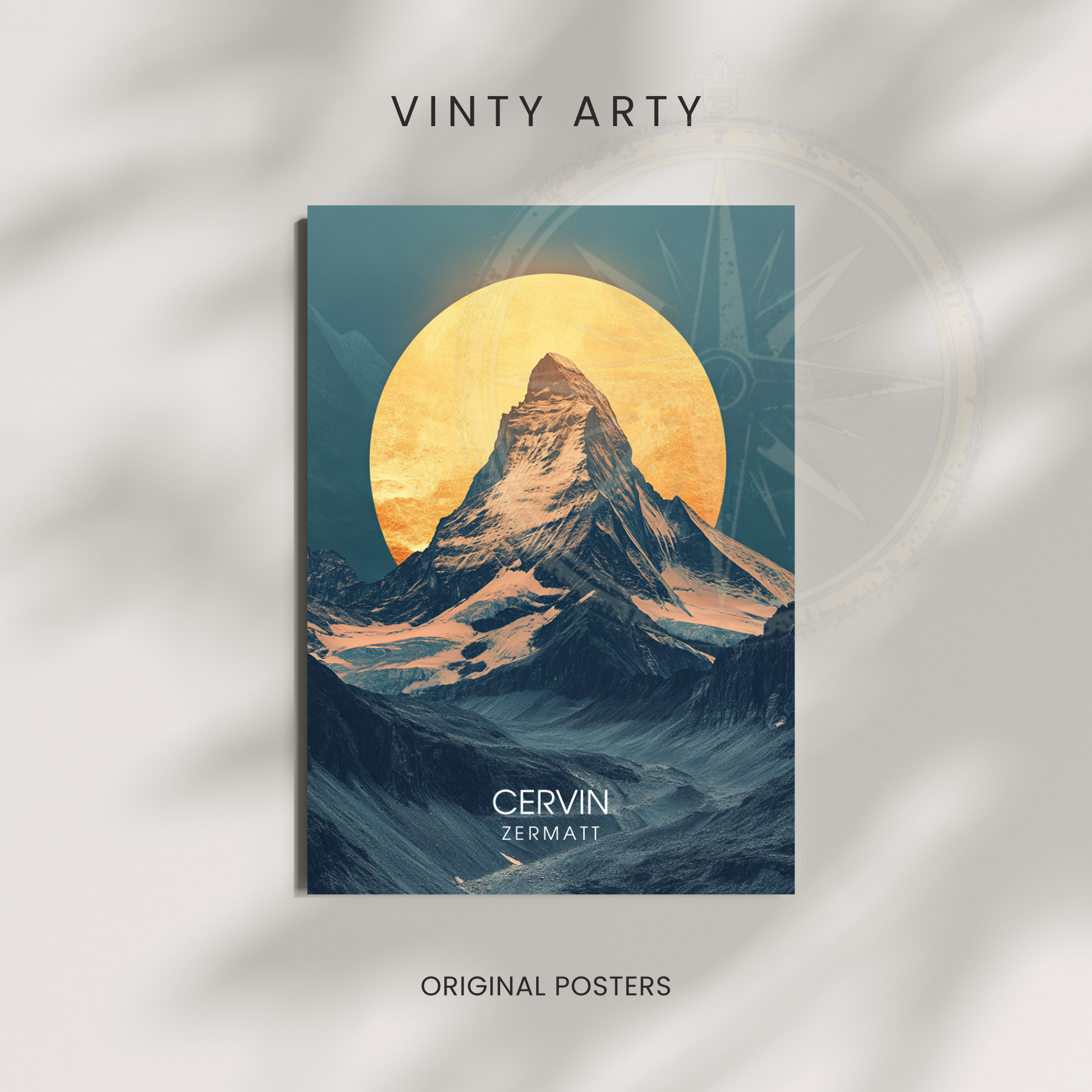 Affiche Cervin | Impression de voyage Suisse | Affiche Suisse