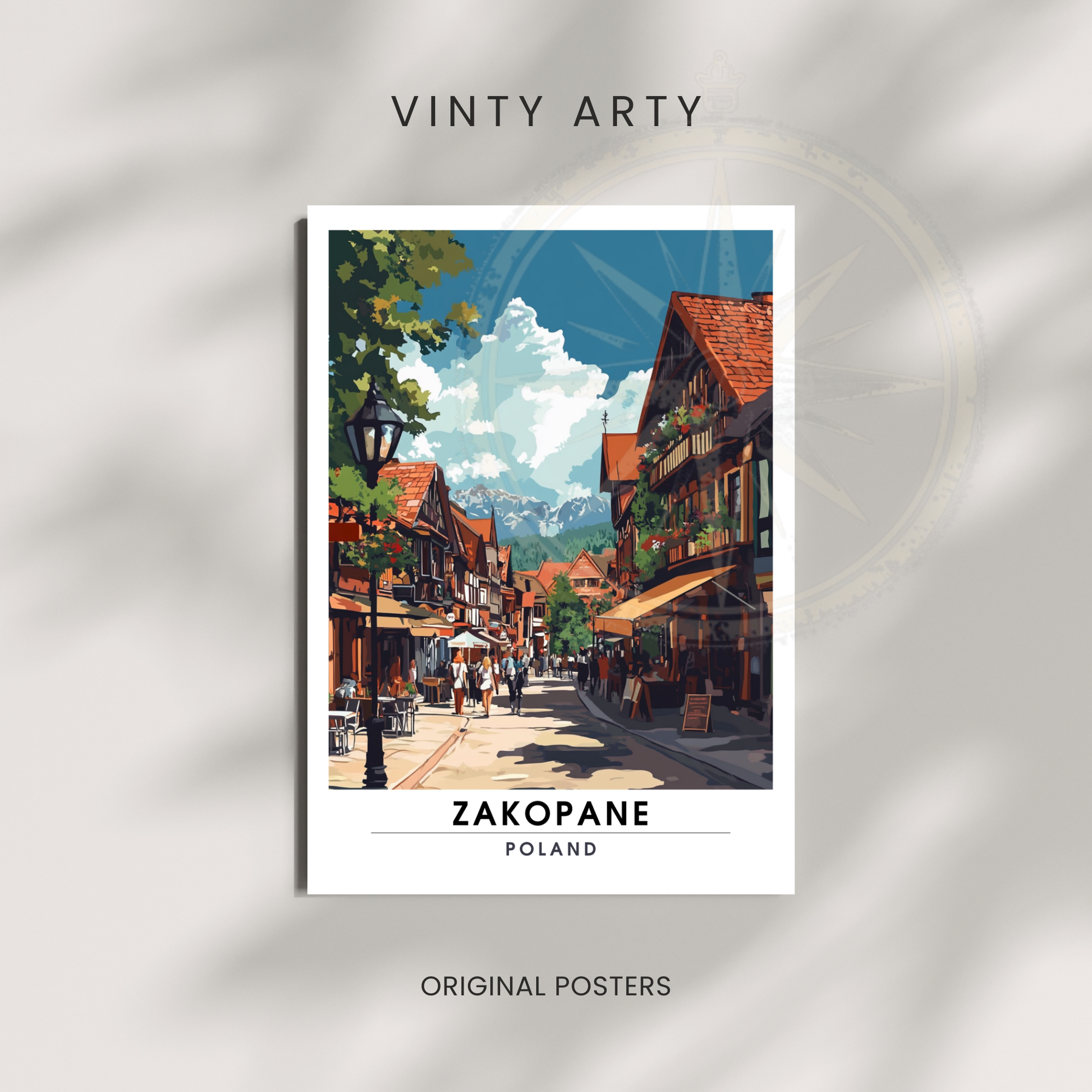 Affiche Zakopane | Poster de voyage Pologne | Affiche Pologne