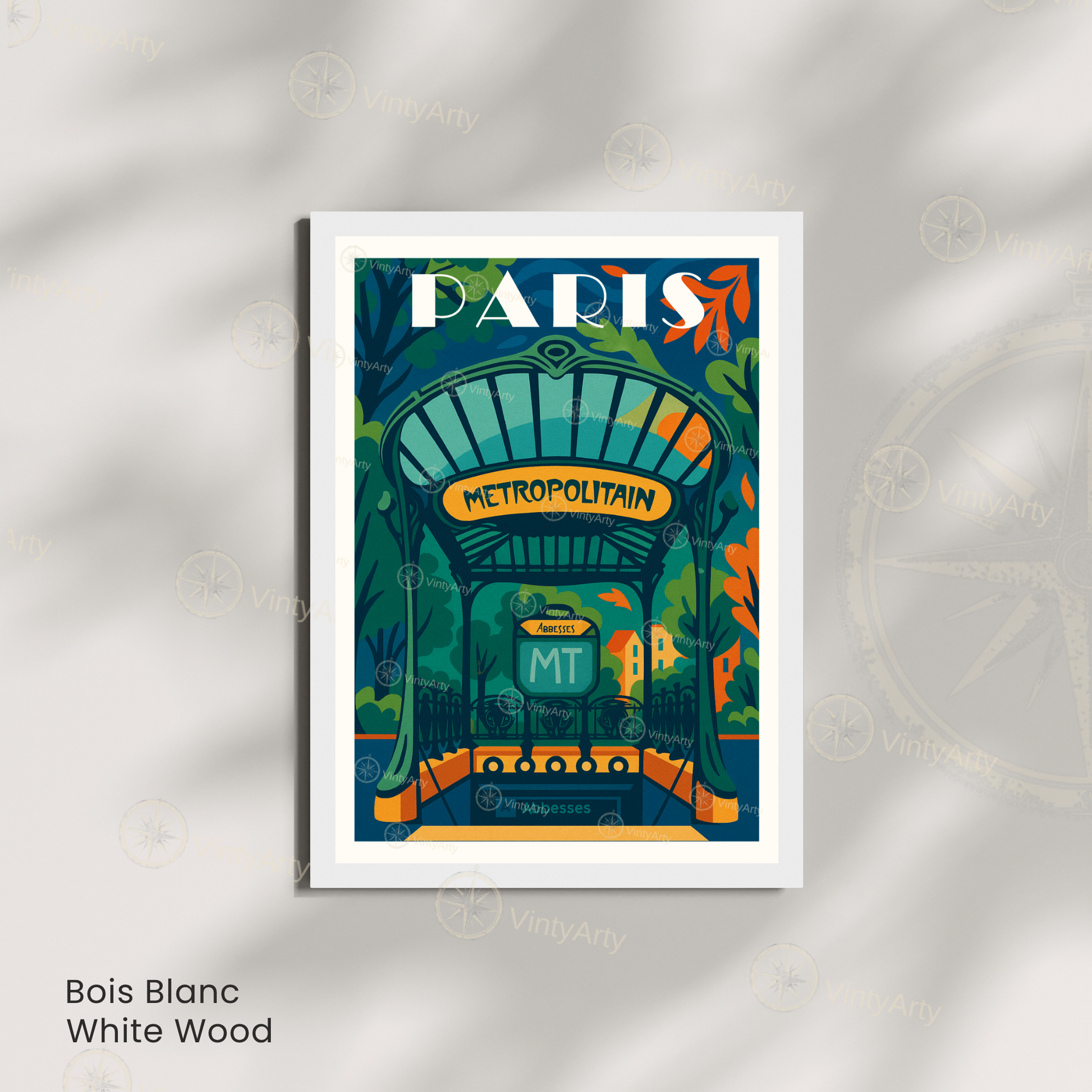 Affiche Paris | Impression murale Métro | Affiche France