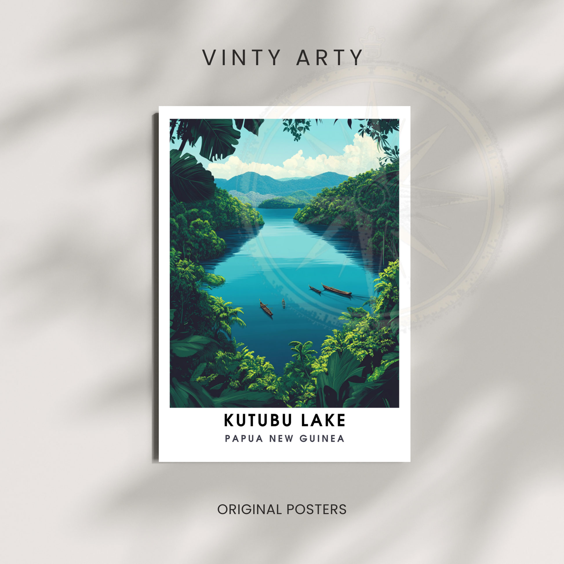 Affiche Lac Katubu | Poster Papouasie-Nouvelle-Guinée | Affiche Lac