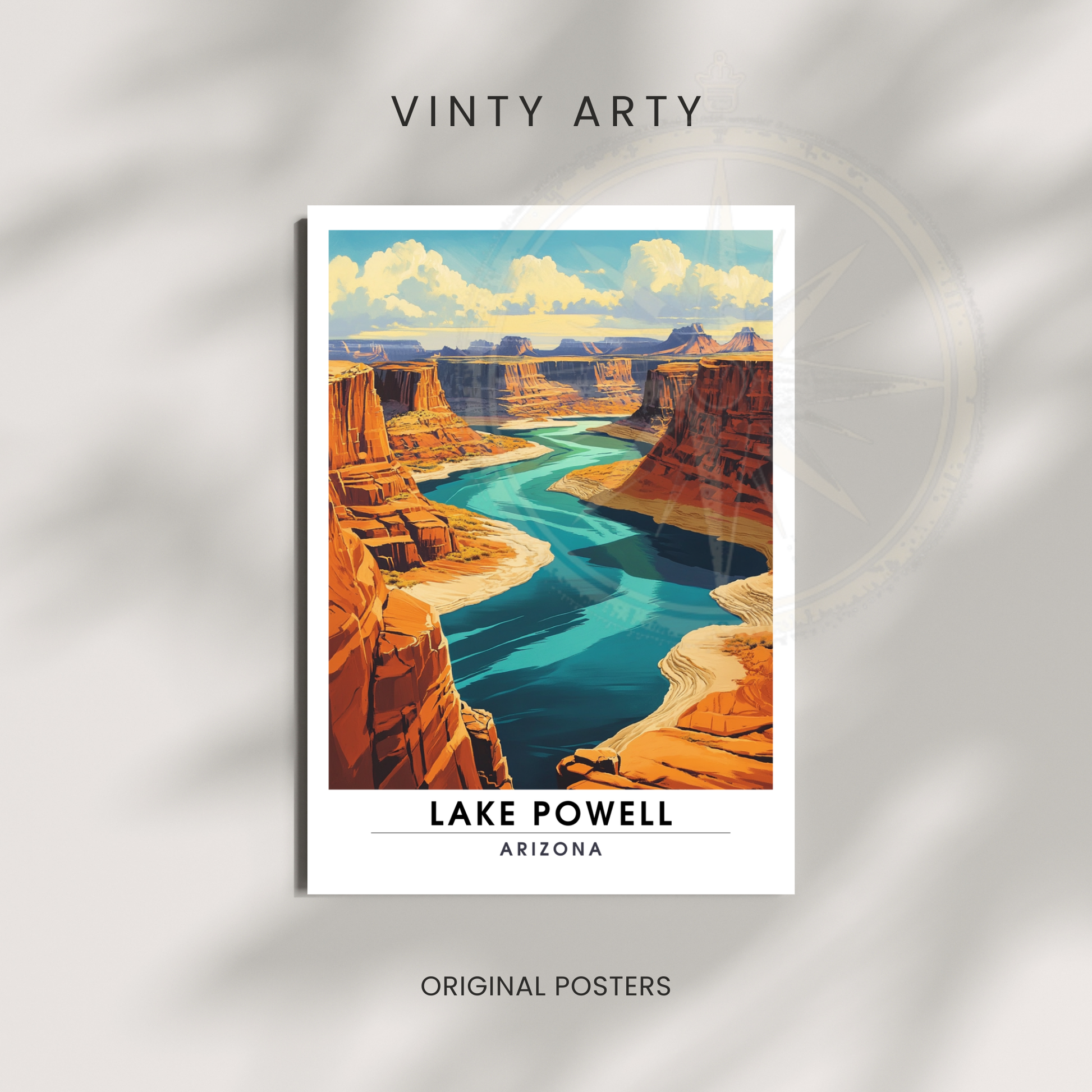 Affiche Lac Powell Arizona | Impression États-Unis | Affiche Lac