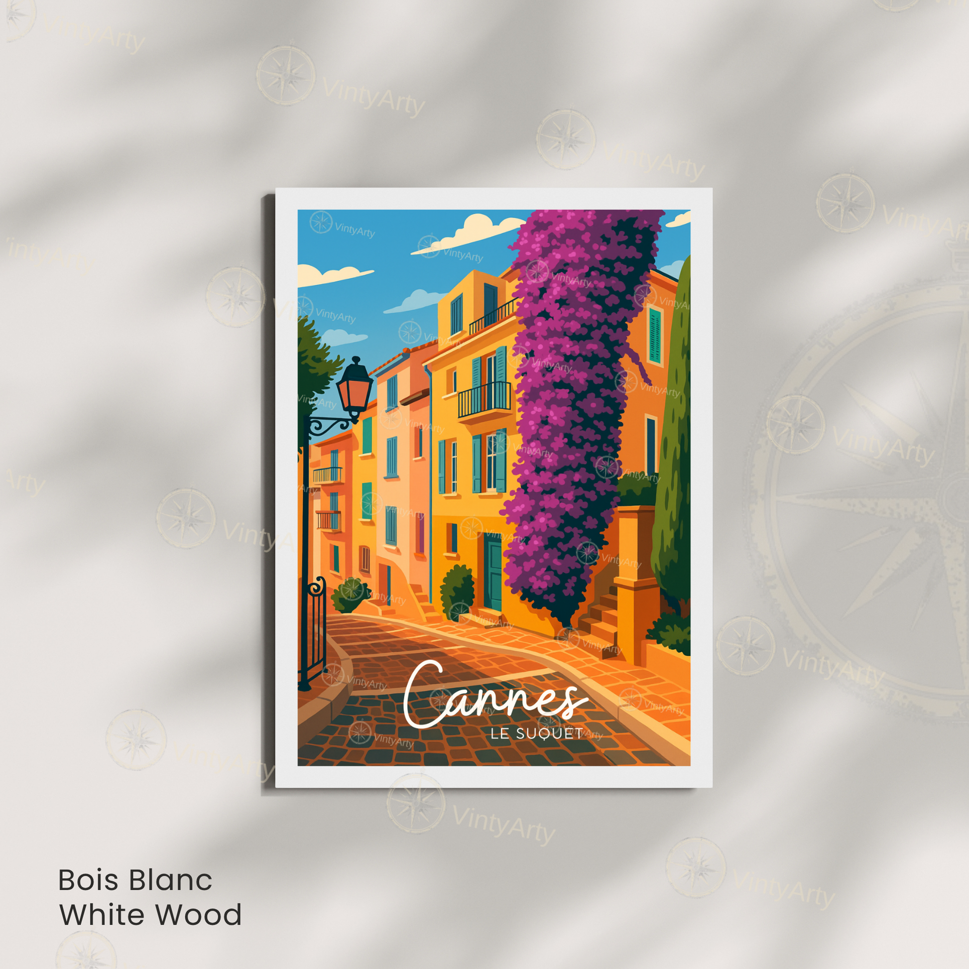 Affiche Cannes | Poster mural Le Suquet | Affiche France