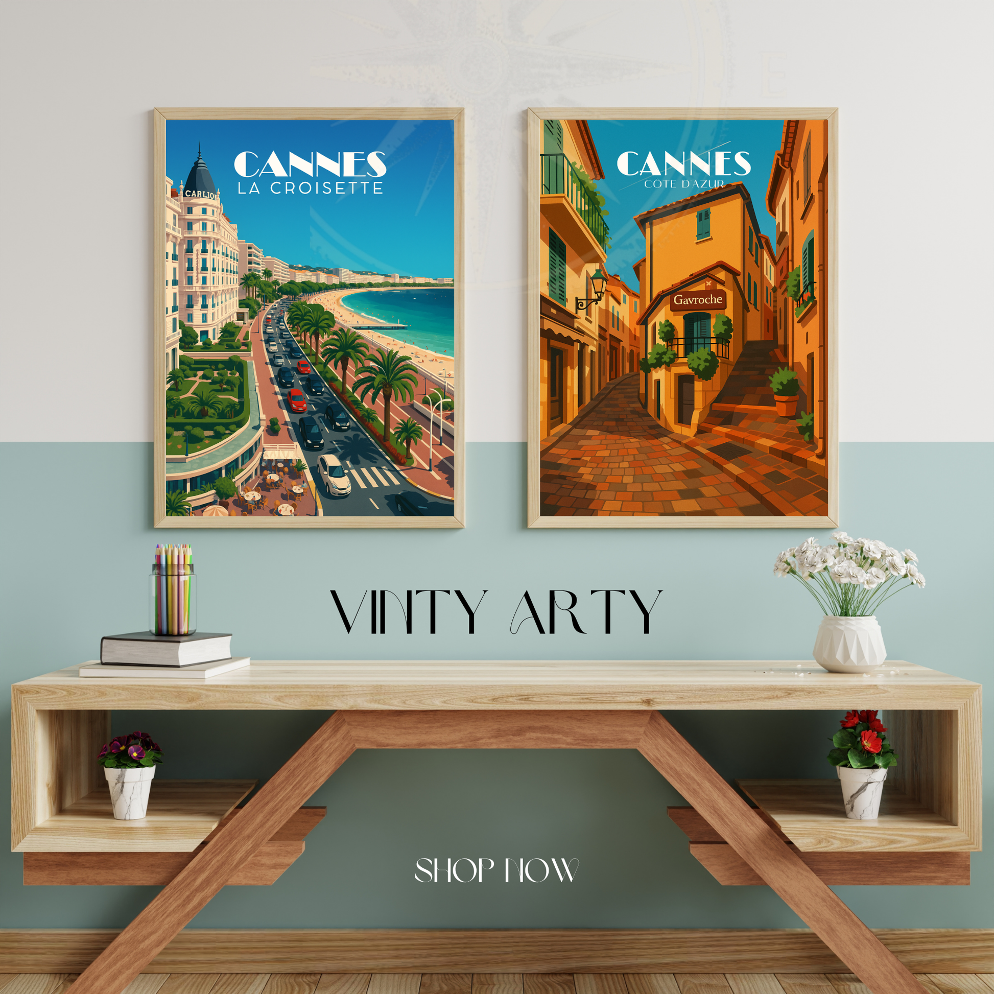 Affiche Cannes | La Croisette | Affiche de voyage France