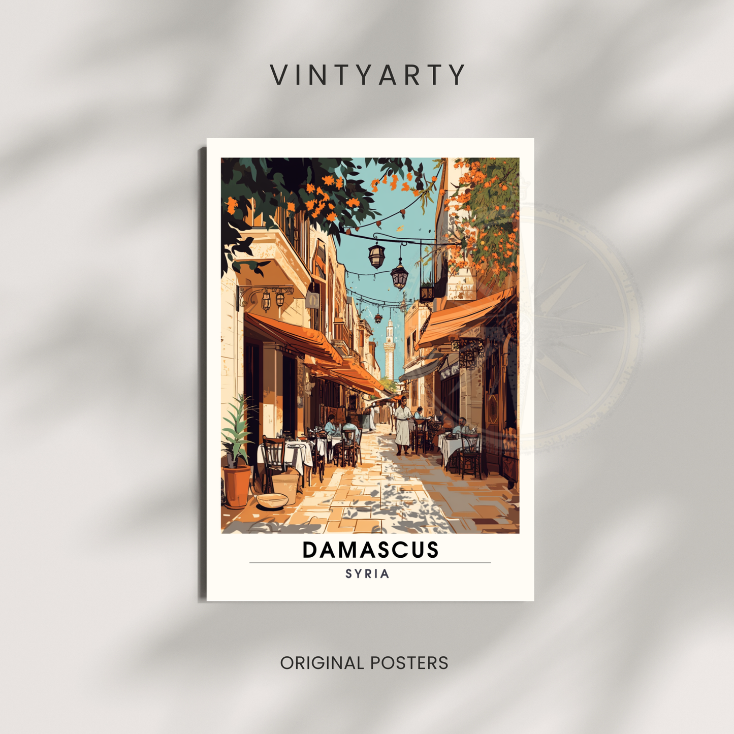 Damaskus Poster | Damaskus Druck | Syrien Reiseposter