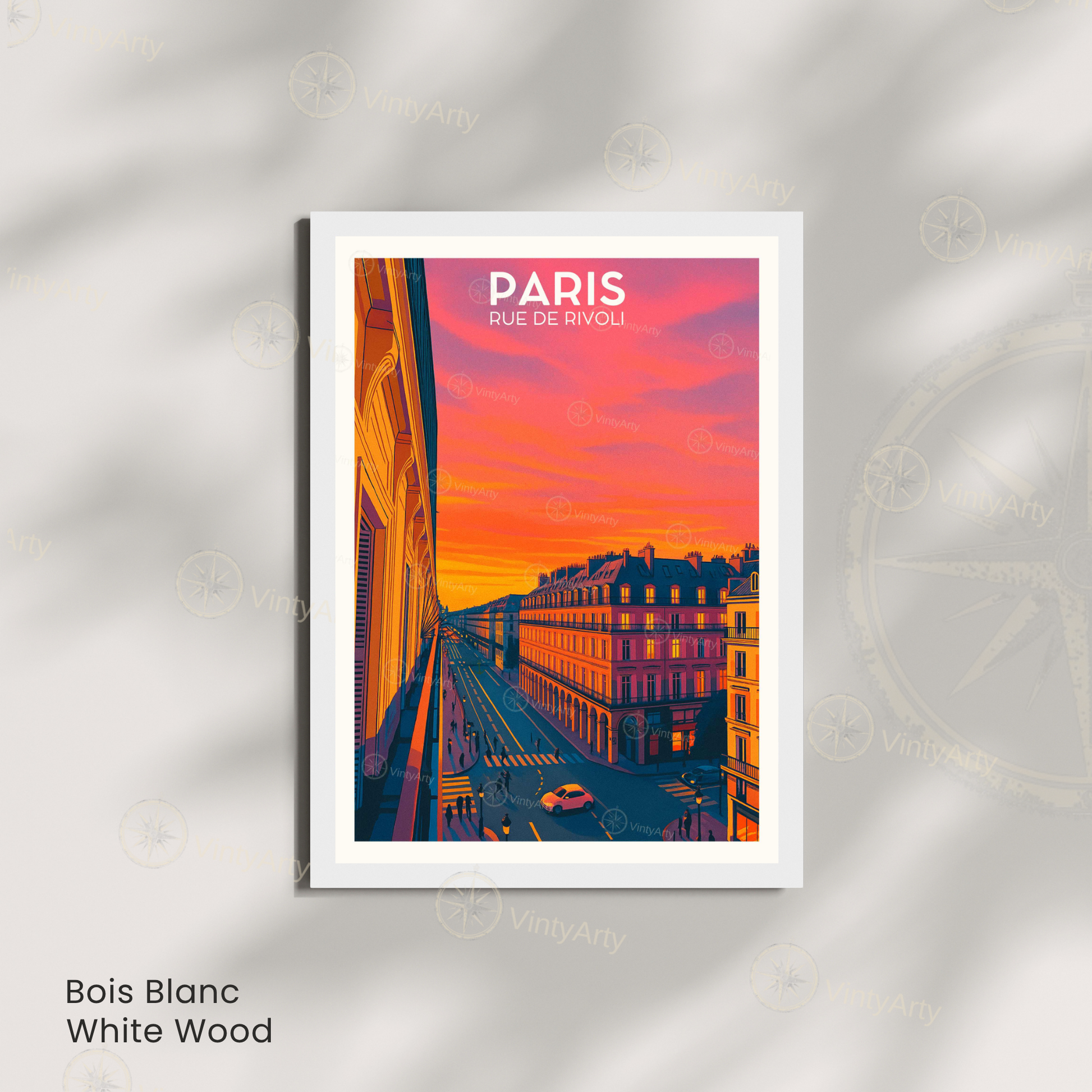 Affiche Paris | Impression Rue de Rivoli | Affiche France