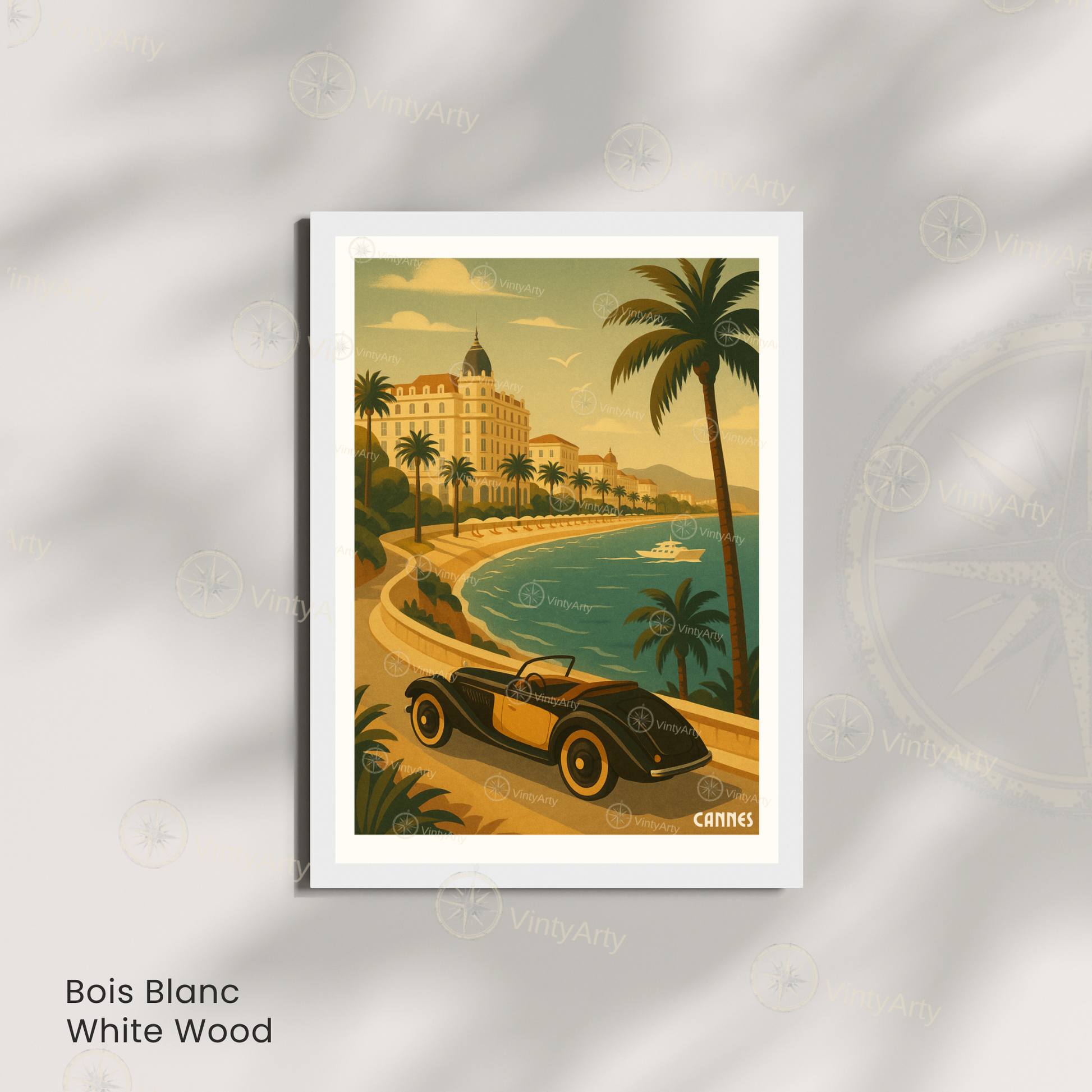 Affiche Cannes | Impression de voyage French Riviera | Affiche France