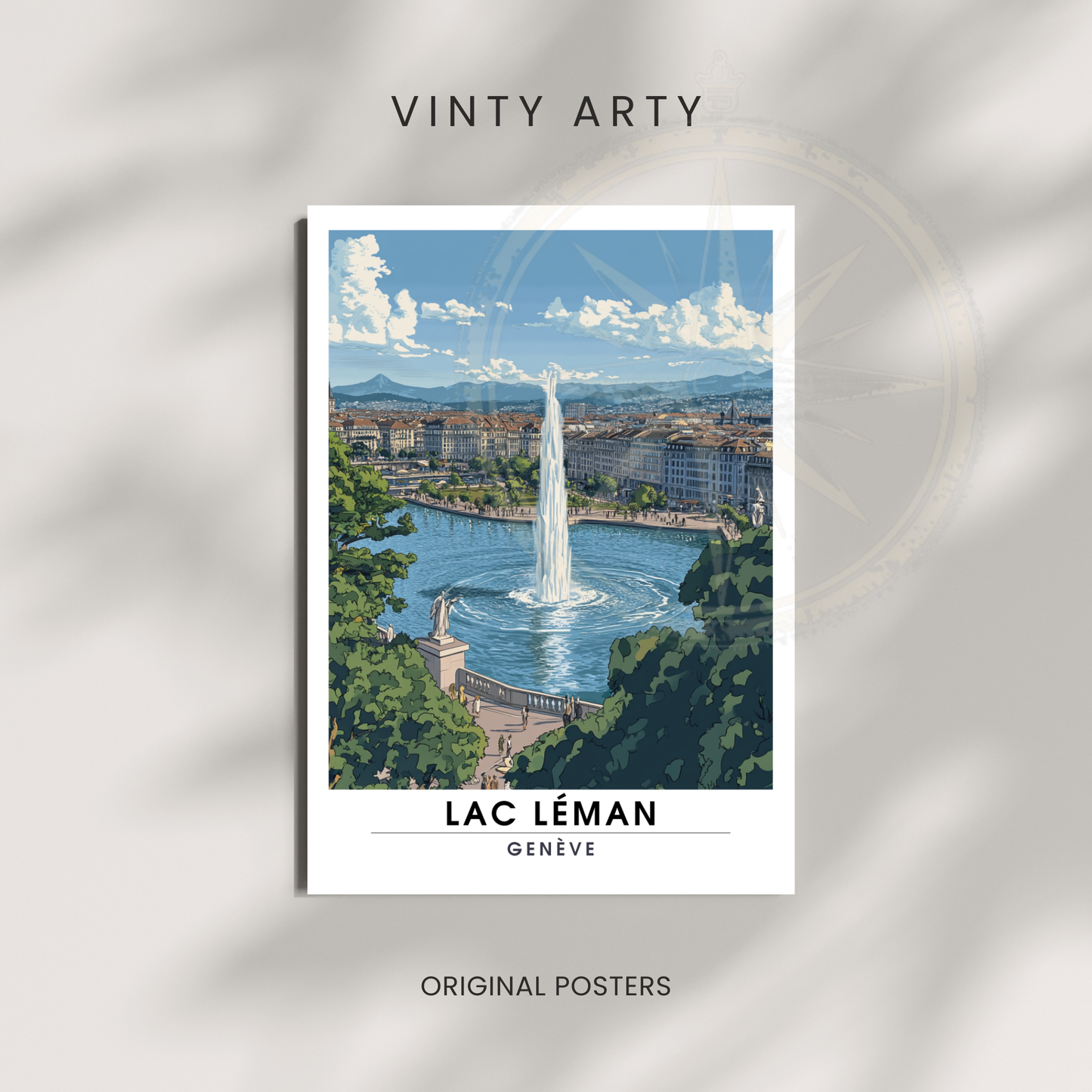 Affiche Lac léman | Impression Suisse | Affiche Suisse