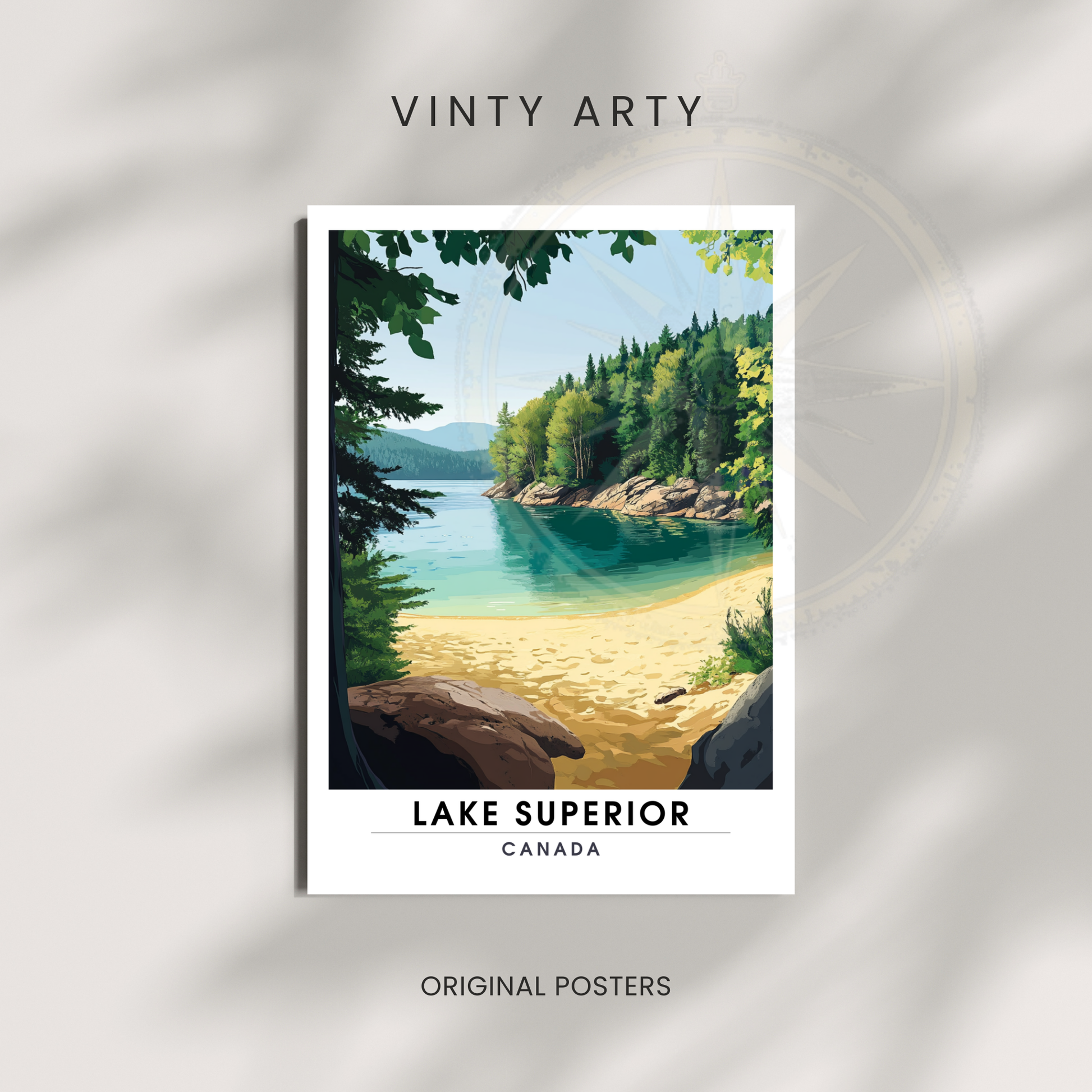 Affiche Lac Supérieur | Poster Canada | Affiche Lac