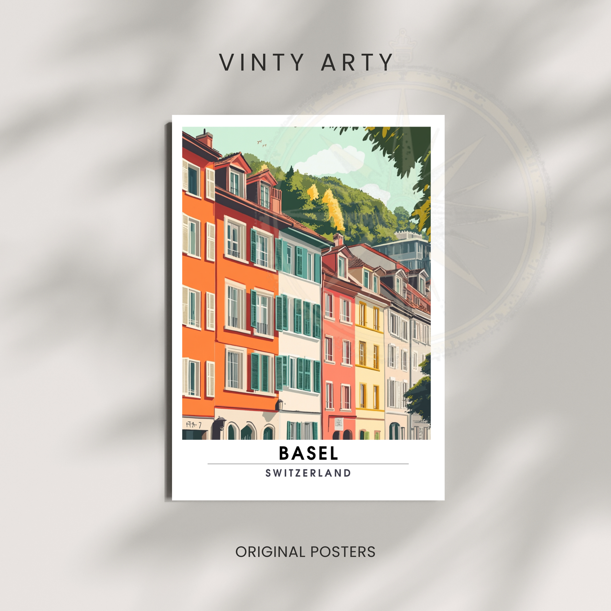 Affiche Bâle | Poster de voyage Suisse | Affiche Suisse