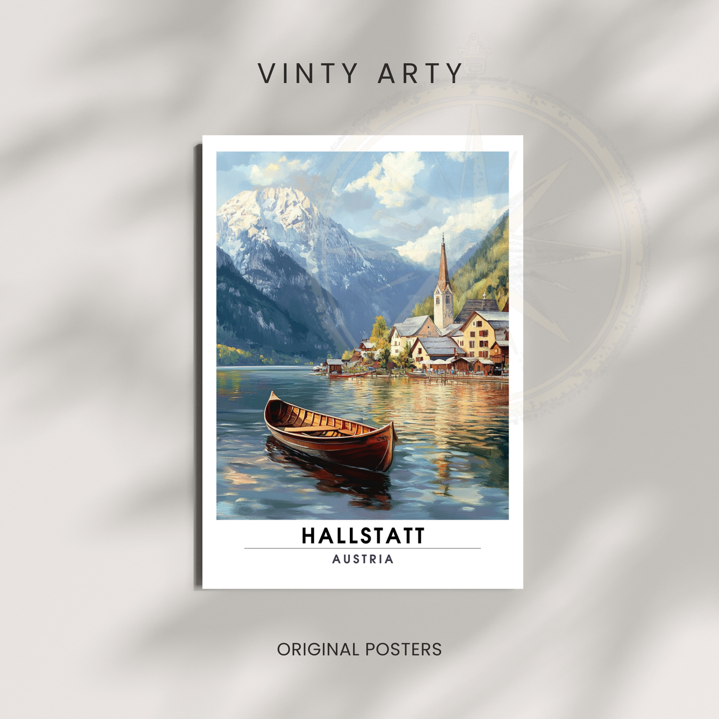 Affiche Hallstatt | Poster Autriche | Affiche Autriche