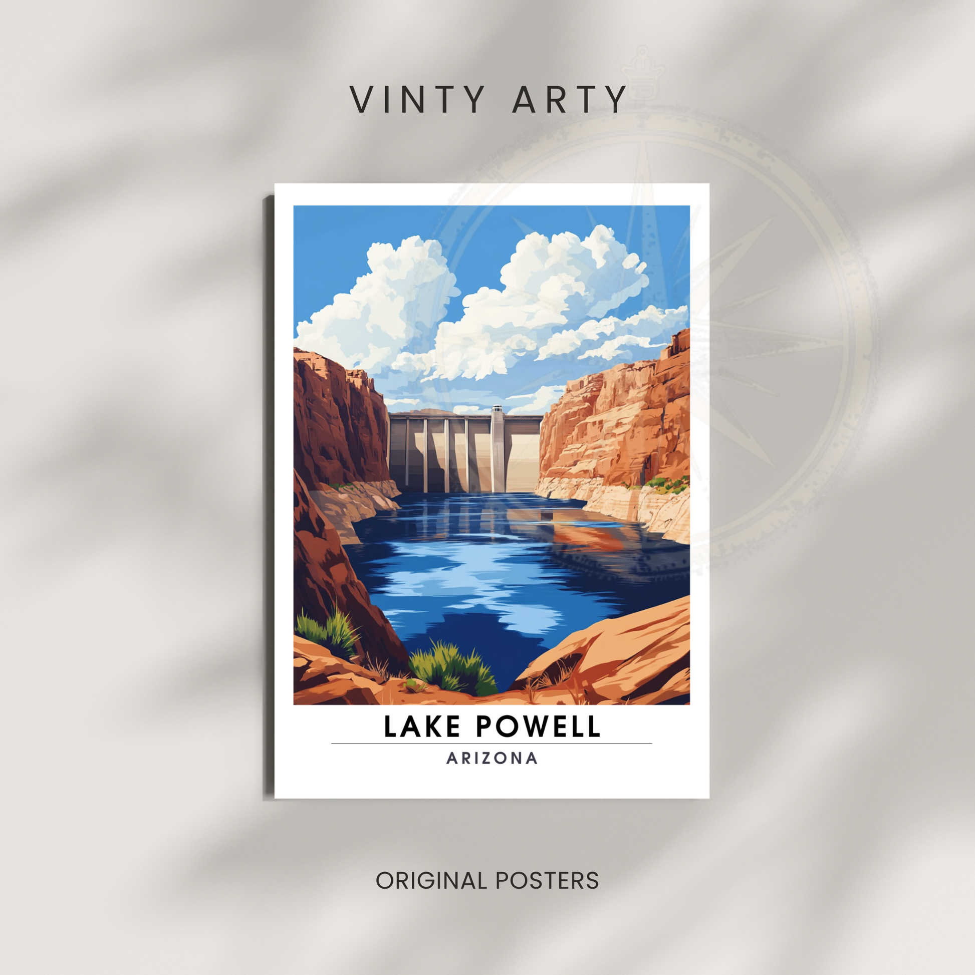 Affiche Lac Powell Arizona | Poster États-Unis | Affiche Lac