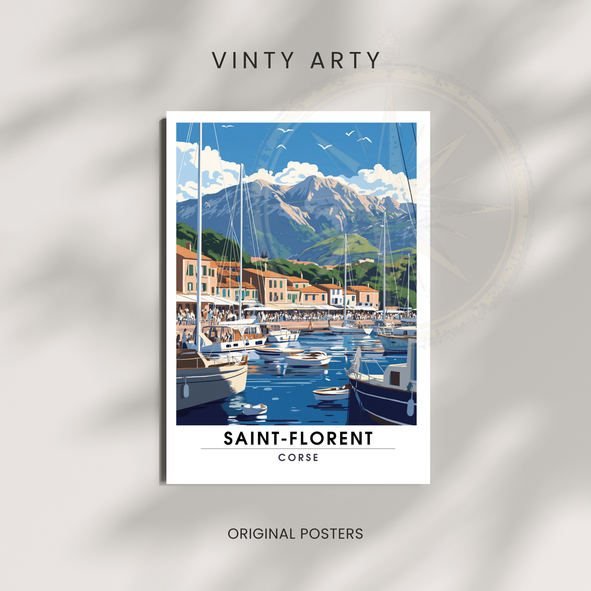 Affiche Saint Florent | Poster décoratif Corse | Affiche Corse