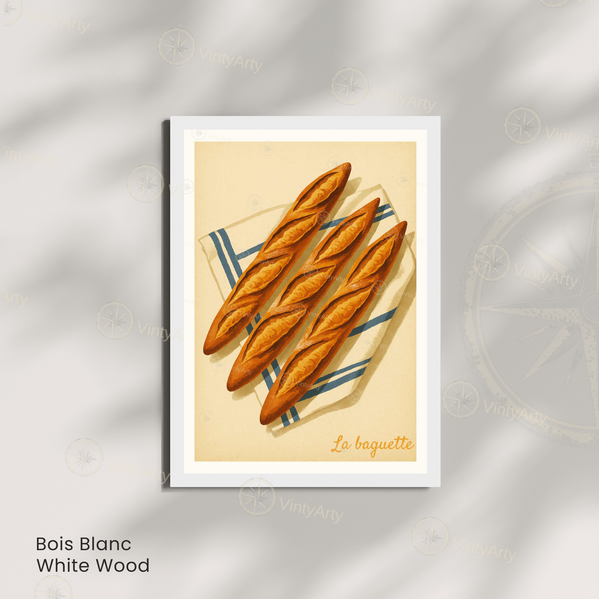 Affiche Paris | Poster décoratif baguette française | Affiche France
