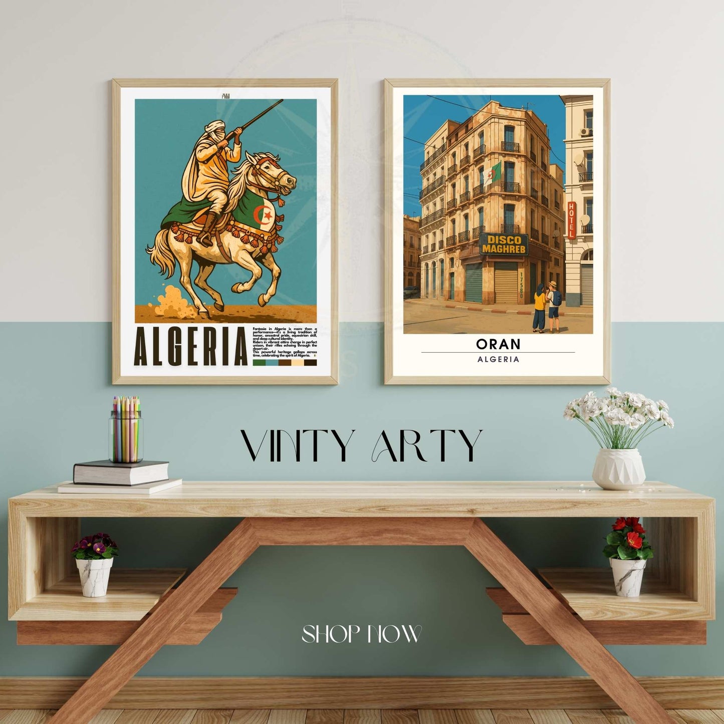 Algerien Poster | Algerien Reisedruck | Algerische Kultur | Fantasie