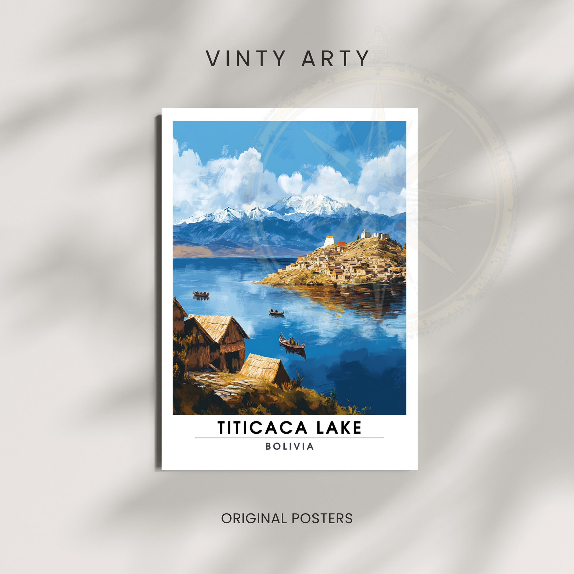 Affiche Lac Titicaca | Impression de voyage Bolivie | Affiche Lac