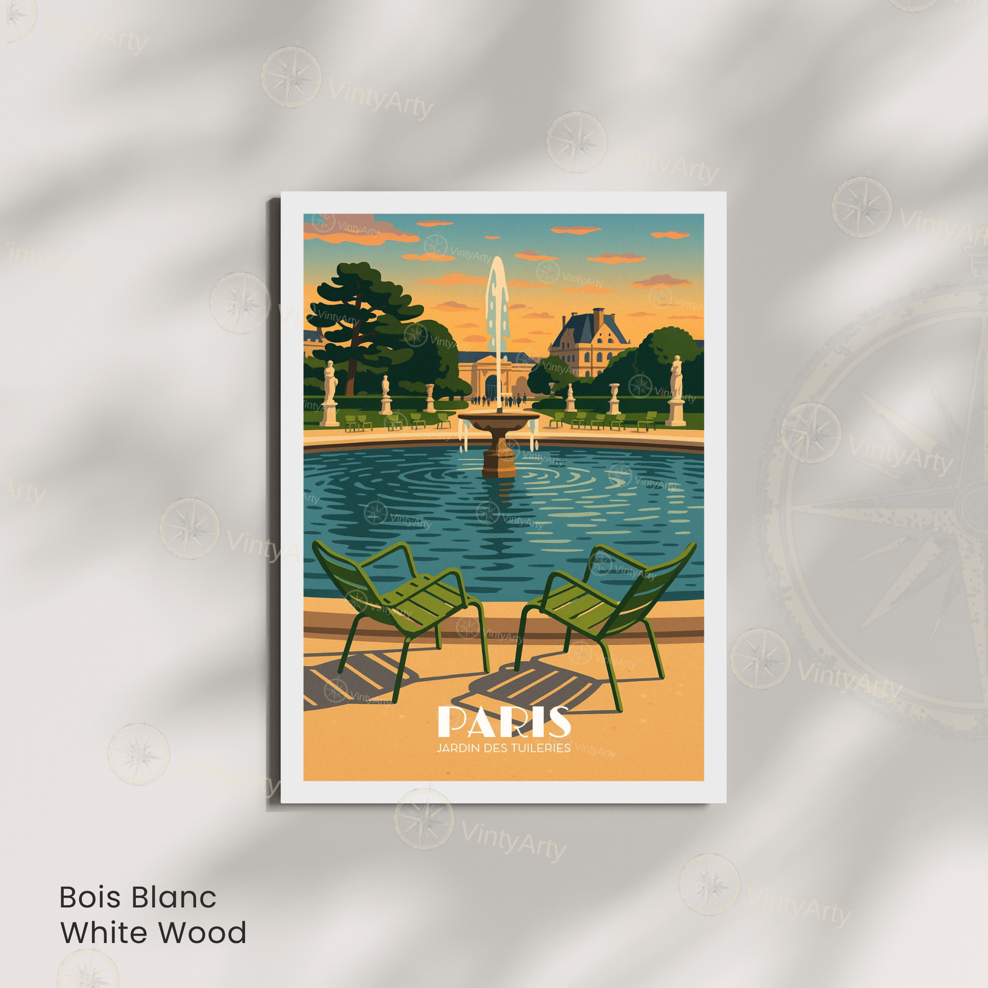 Affiche Paris | Impression Jardin des Tuileries  | Affiche France