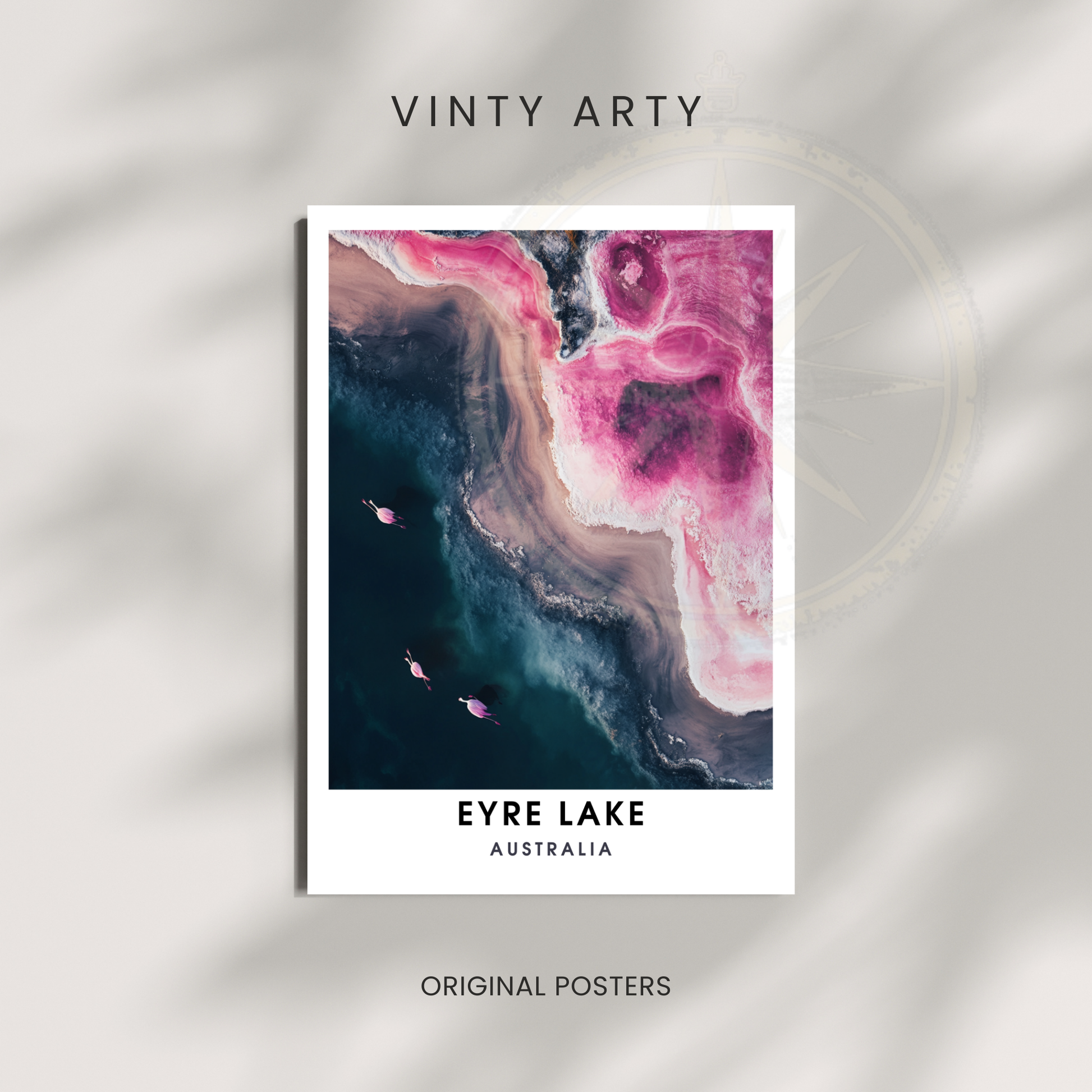 Affiche lac Eyre | Impression de voyage Australie | Affiche Lac