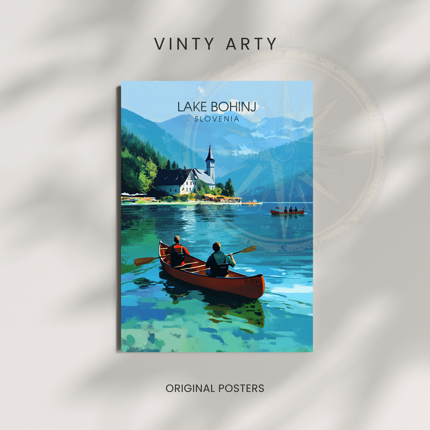 Affiche Lac Bohinj | impression de voyage Slovénie | Affiche Lac