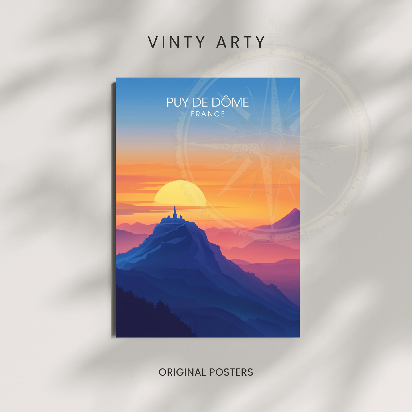 Affiche Puy de Dôme| Impression France | Affiche France