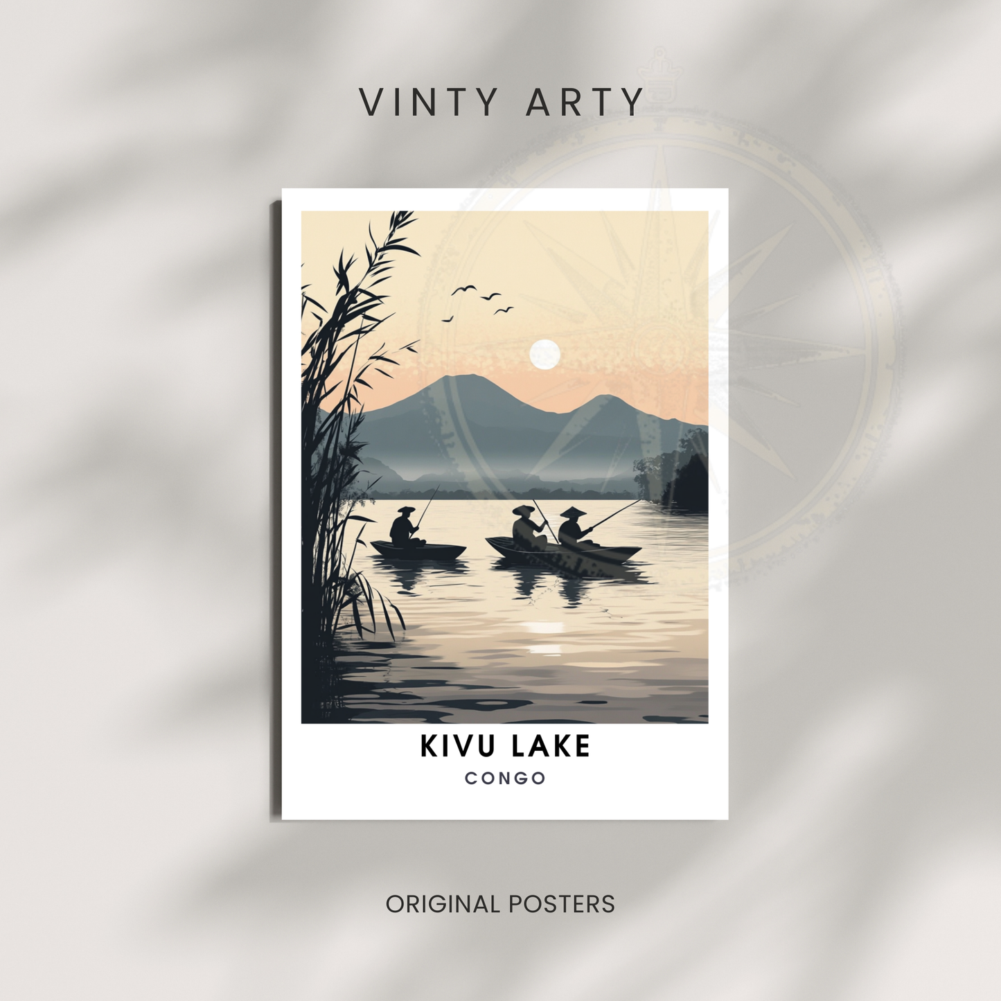 Affiche Kivu Lac | Impression Congo | Affiche Lac