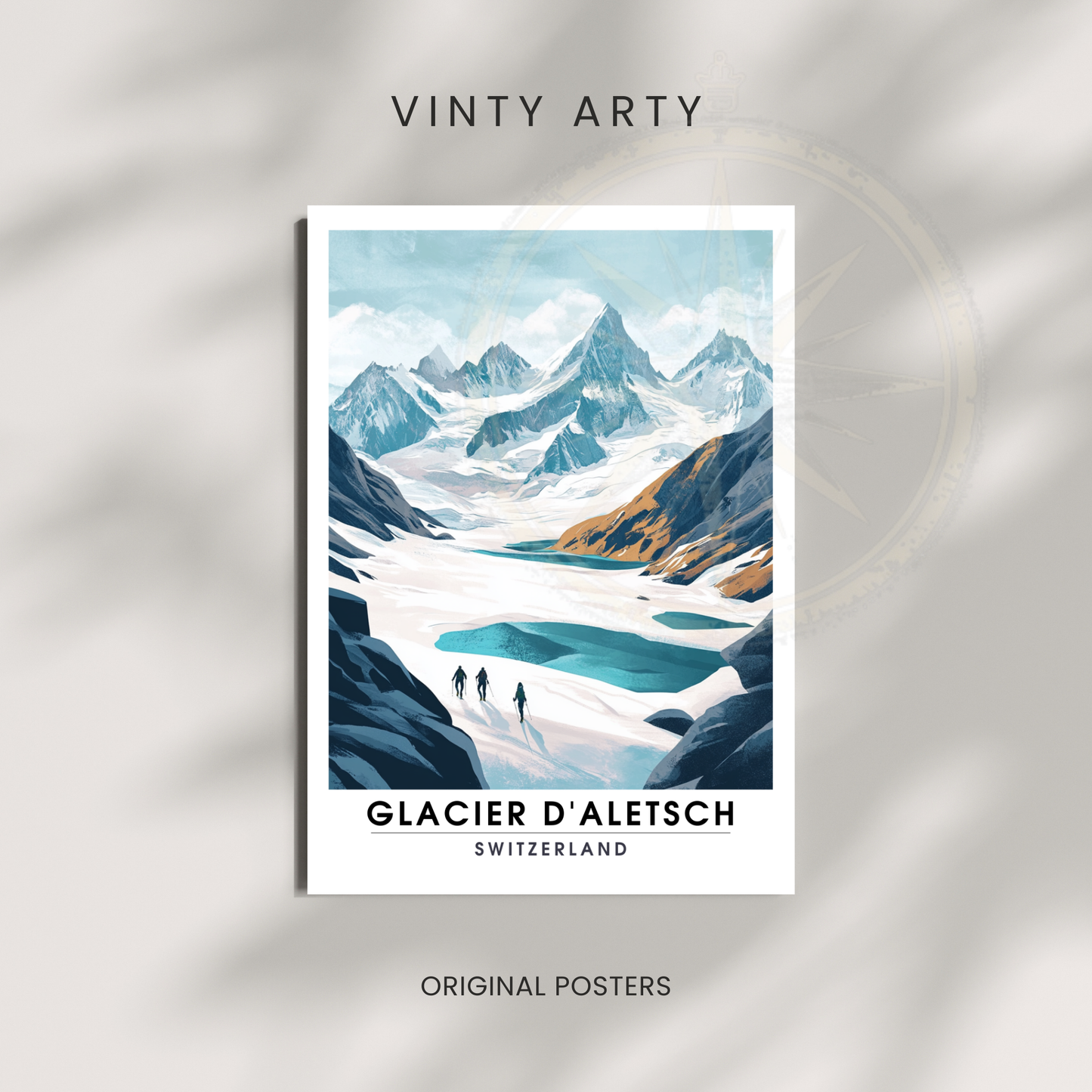 Affiche Glacier d'Aletsch | Poster Suisse | Affiche Suisse