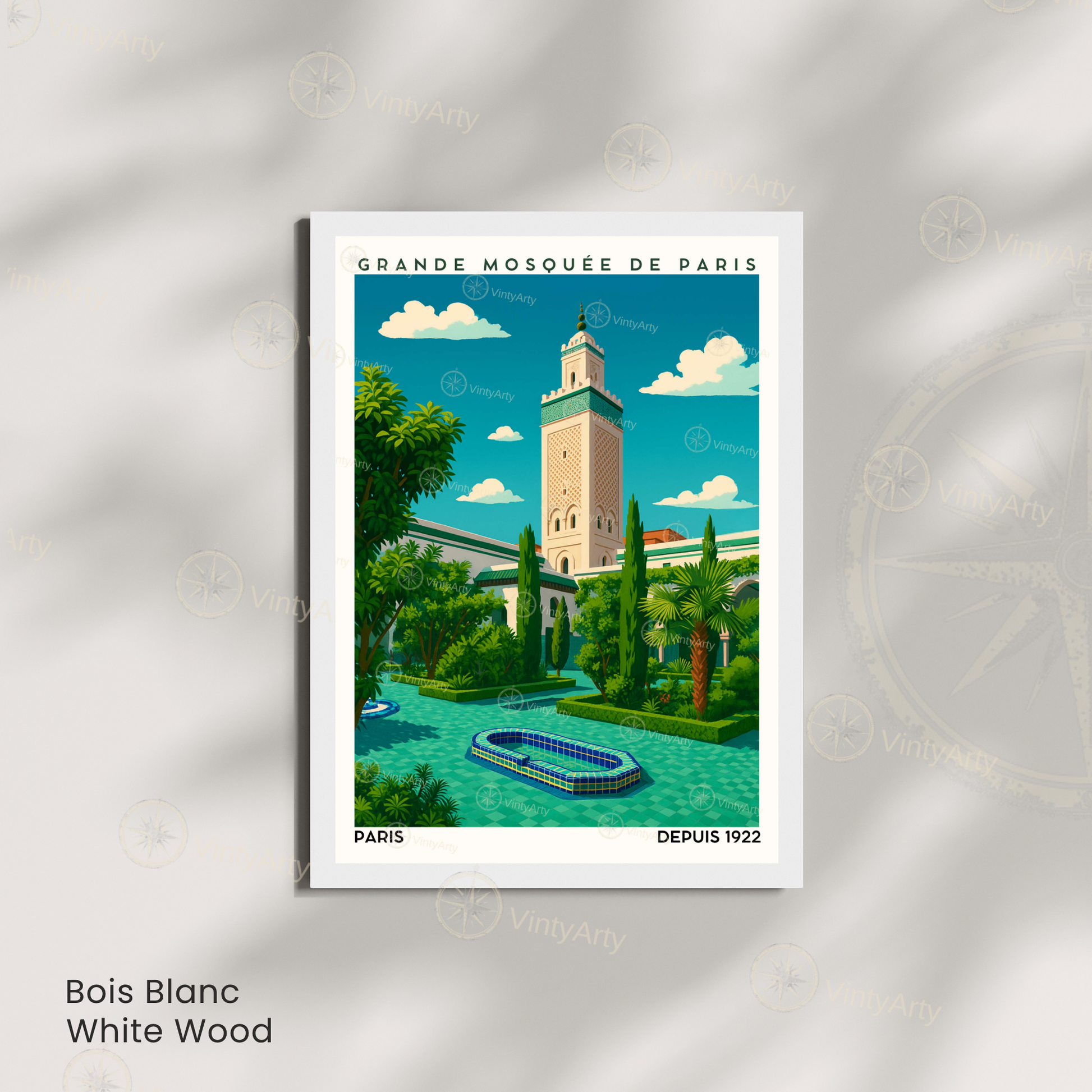 Affiche Paris | Impression Grand Mosquée de Paris | Affiche France