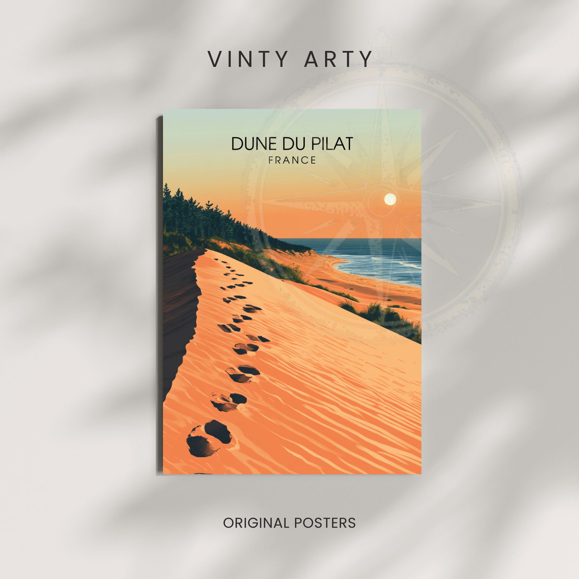 Affiche Dune du Pilat | Impression Dune du Pilat |  Affiche France