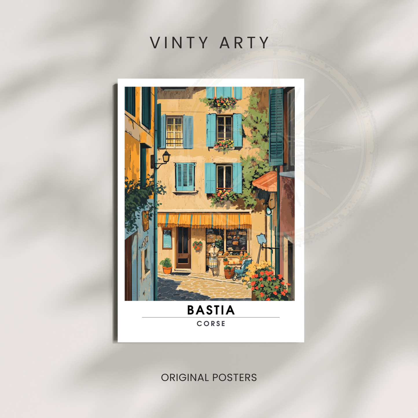 Affiche Bastia | Poster décoratif Corse | Affiche Corse